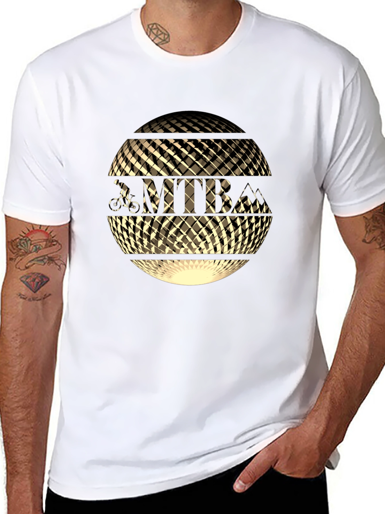MTB Globe Graphic Tee - Black Cotton Blend