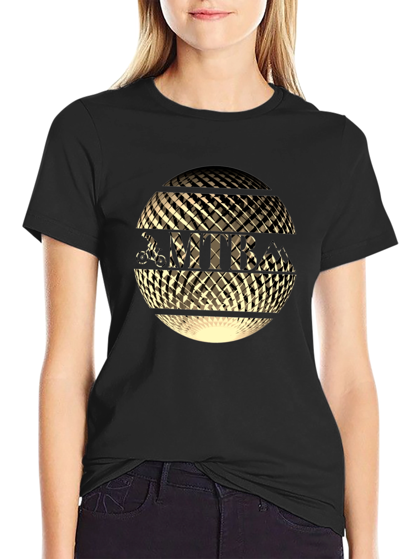 MTB Globe Graphic Tee - Black Cotton Blend