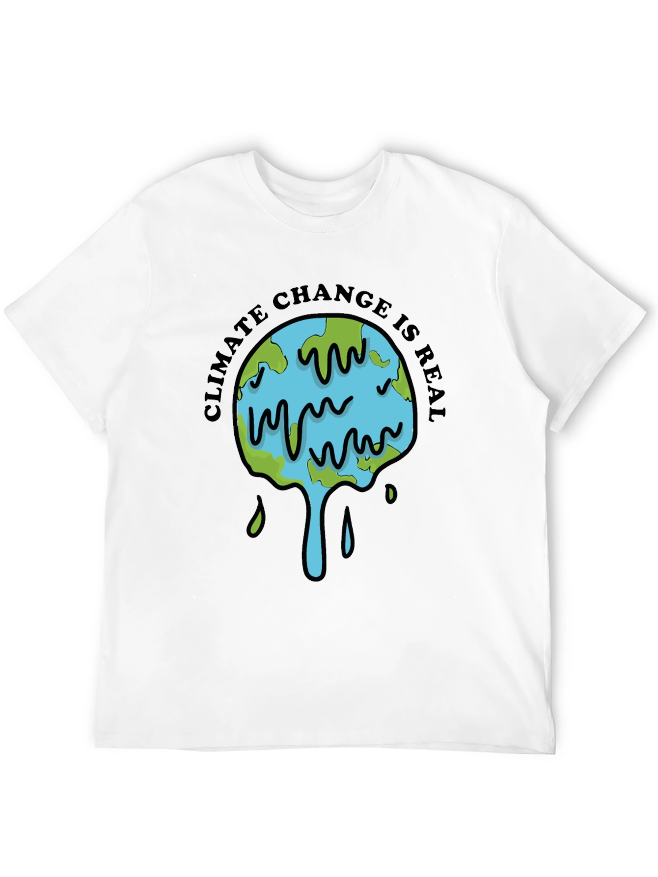 Climate Change is Real Graphic Tee - Black