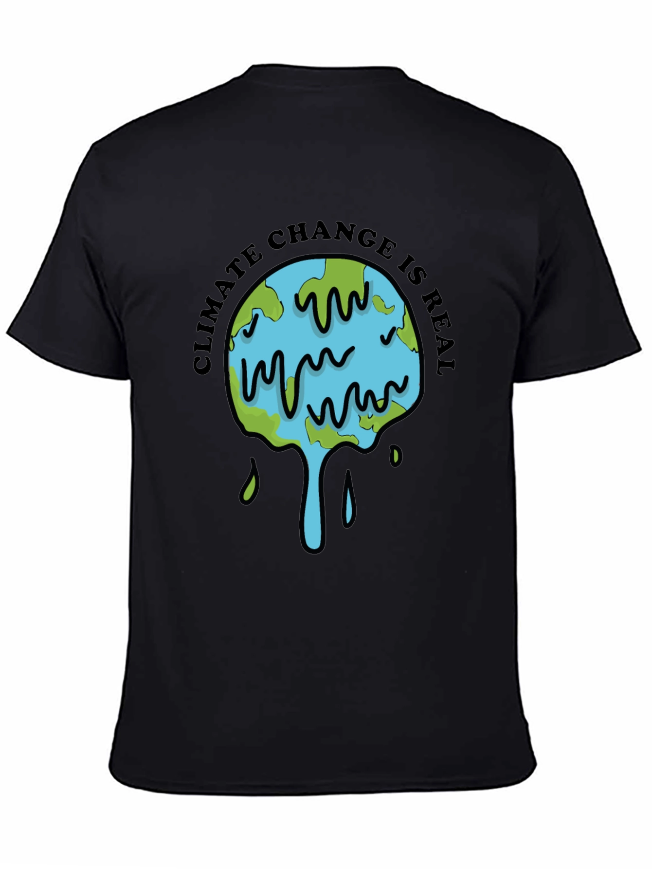 Climate Change is Real Graphic Tee - Black