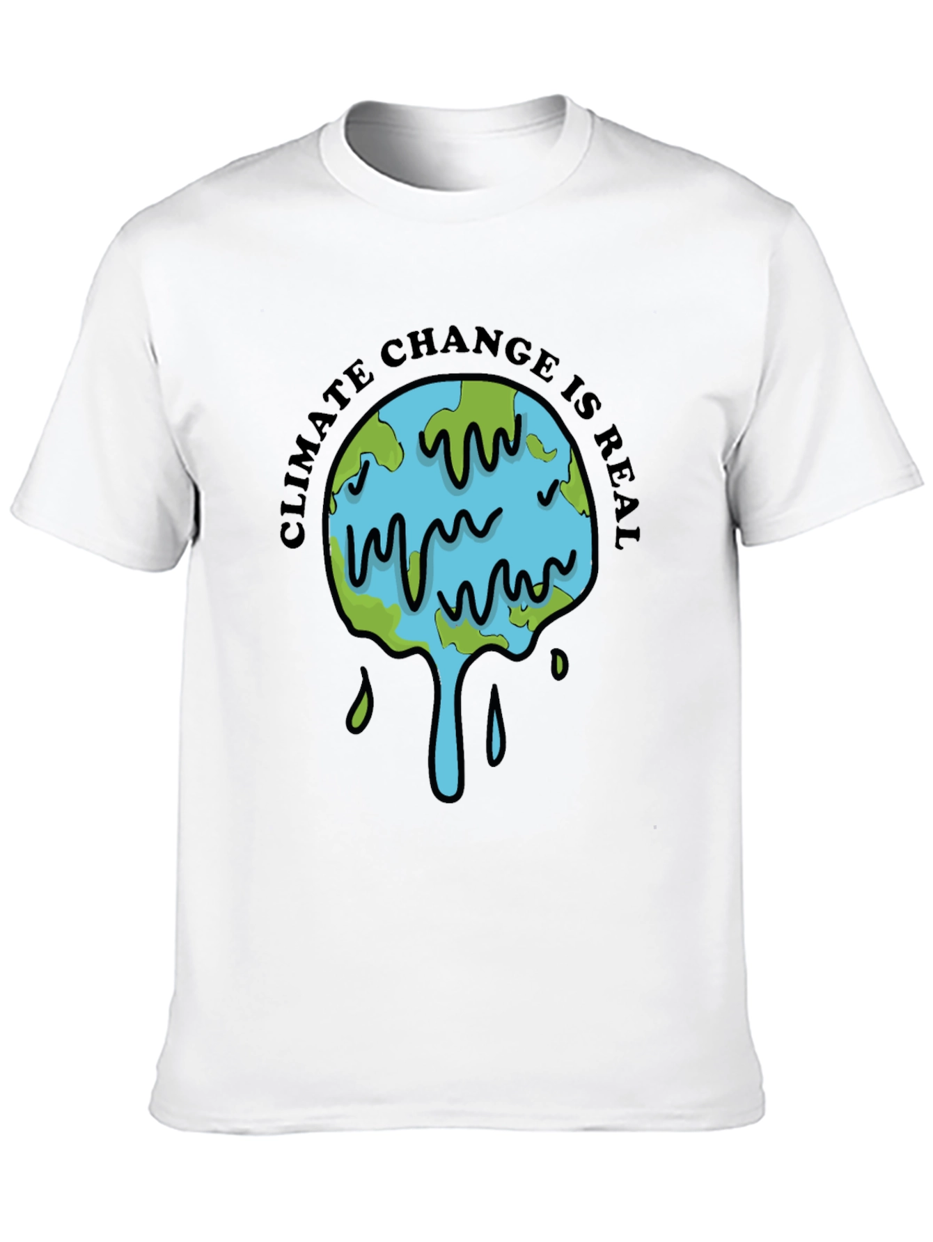 Climate Change is Real Graphic Tee - Black