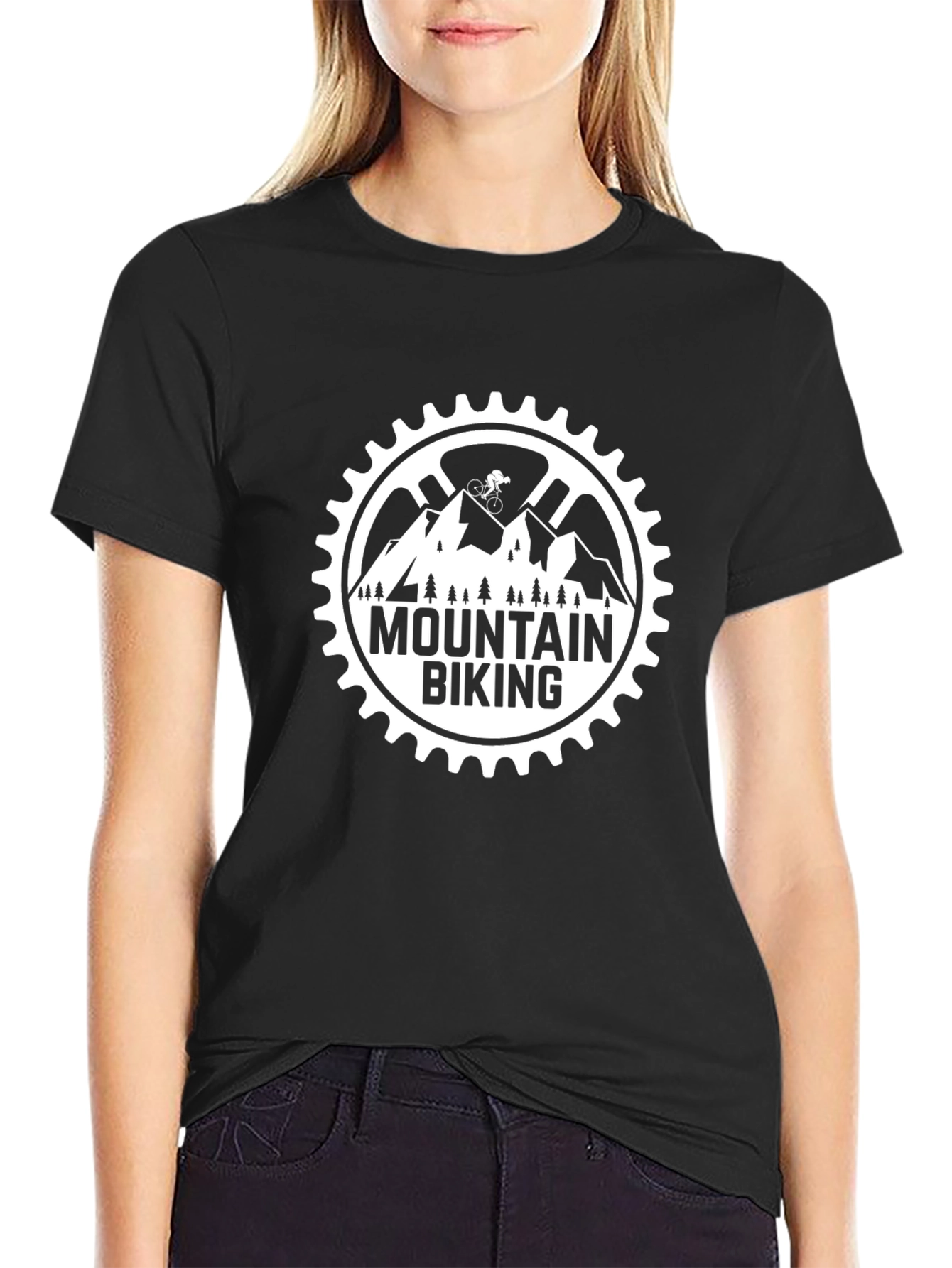 Mountain Biking T-Shirt - Black