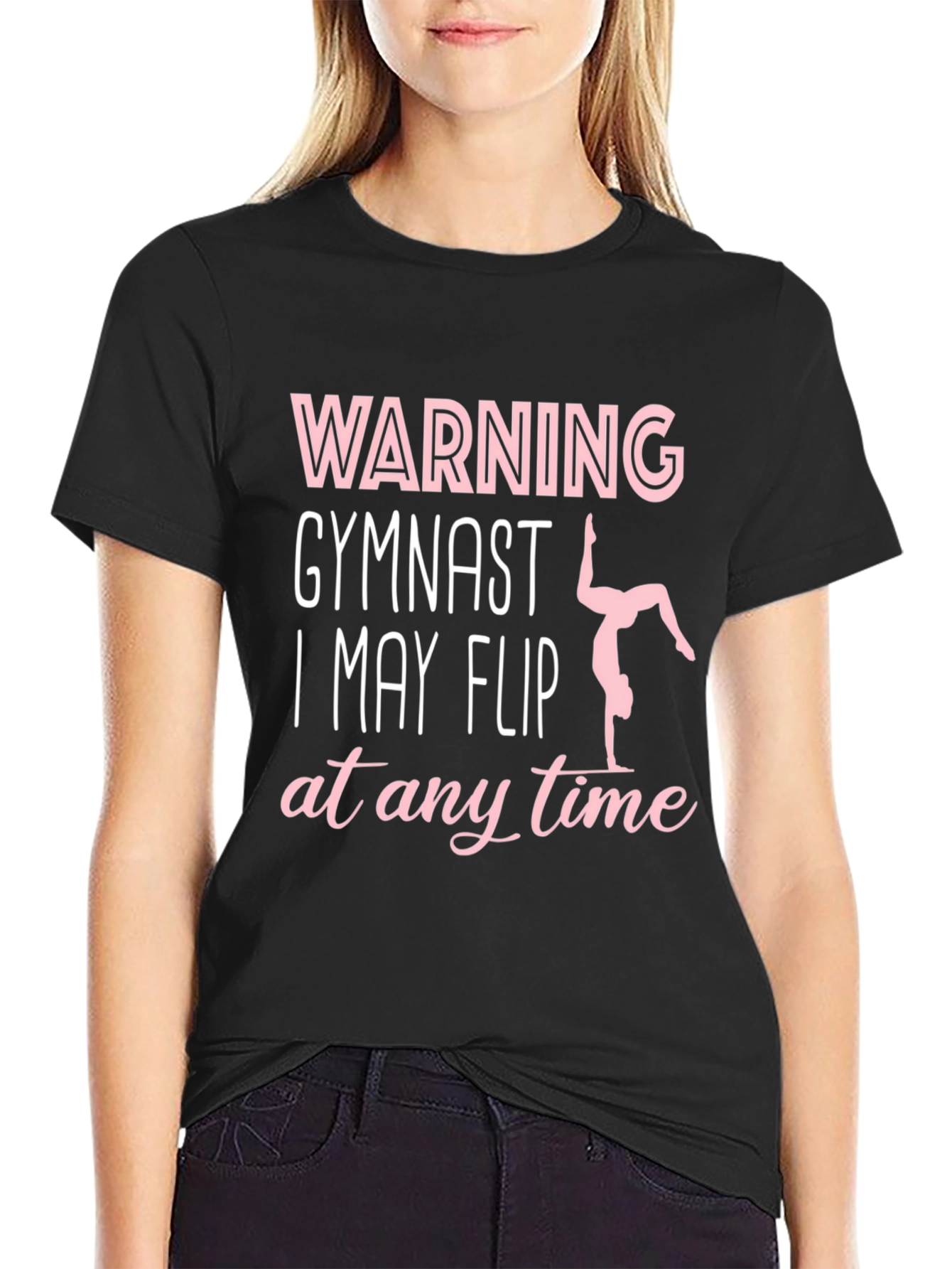 Warning Gymnast T-Shirt May Flip Any Time Funny