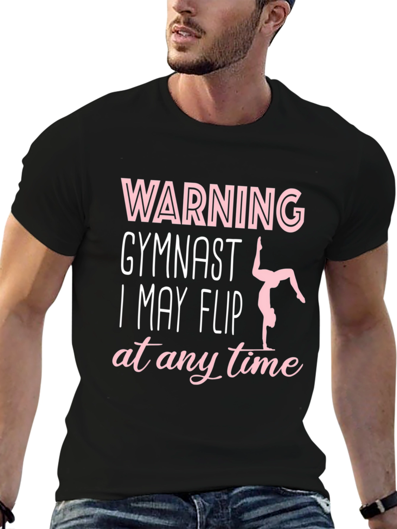 Warning Gymnast T-Shirt May Flip Any Time Funny
