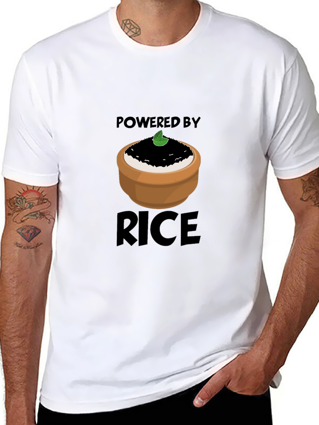 Powered by Rice Graphic T-Shirt