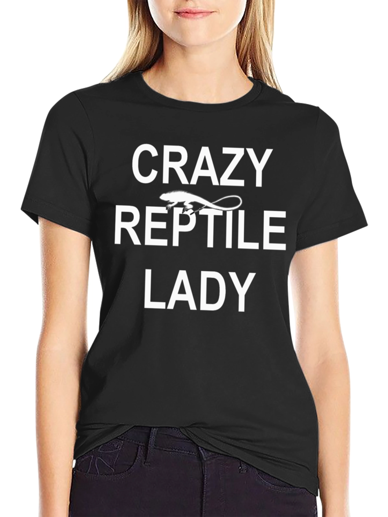 Crazy Reptile Lady T-Shirt - Graphic Tee