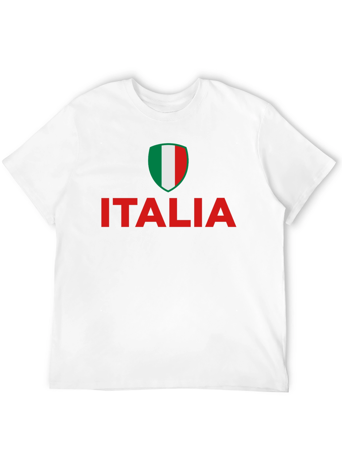 Italia Flag Shield T-Shirt - Black