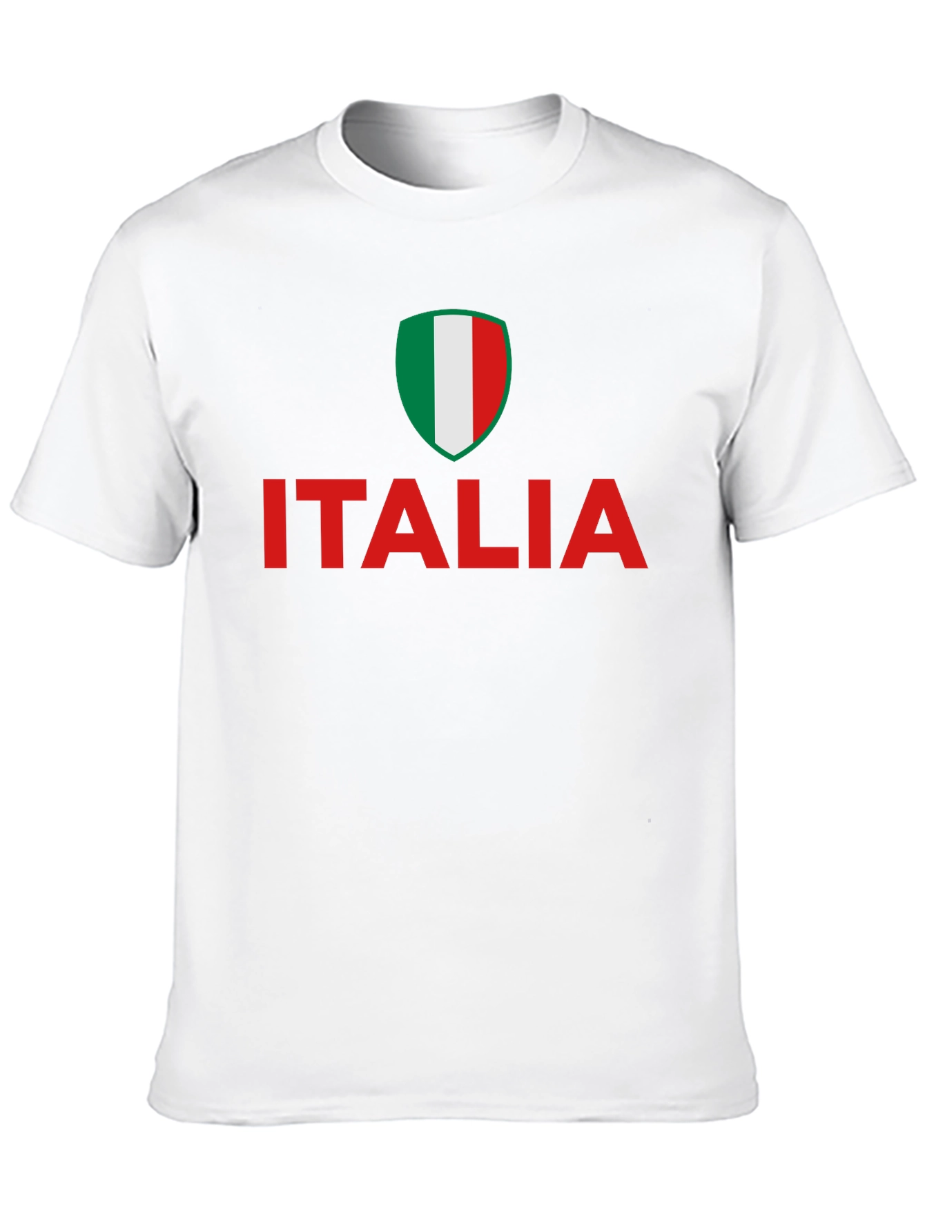Italia Flag Shield T-Shirt - Black