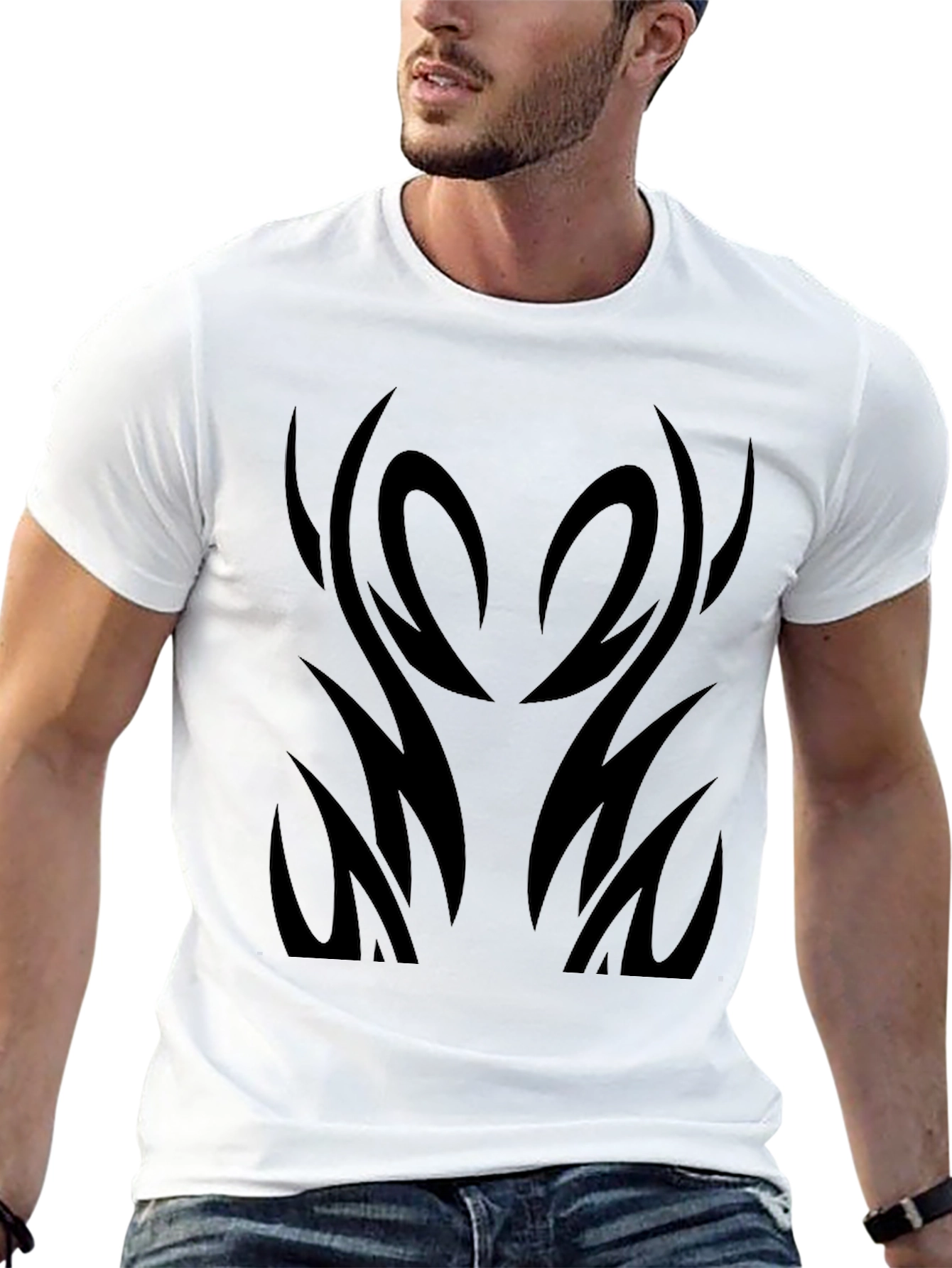 Tribal Graphic Black T-Shirt for Men