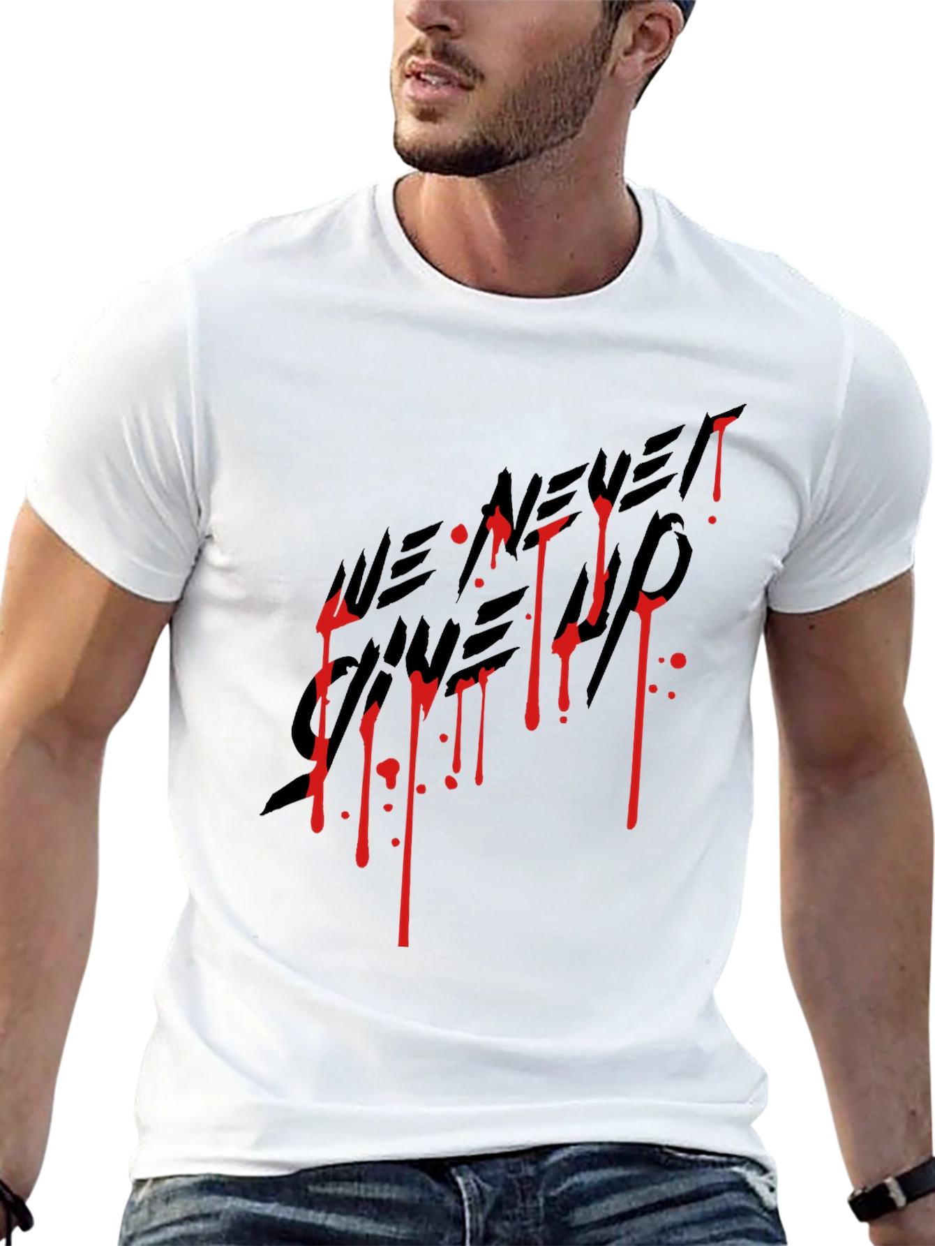We Never Gave Up Graphic Tee - Black T-Shirt