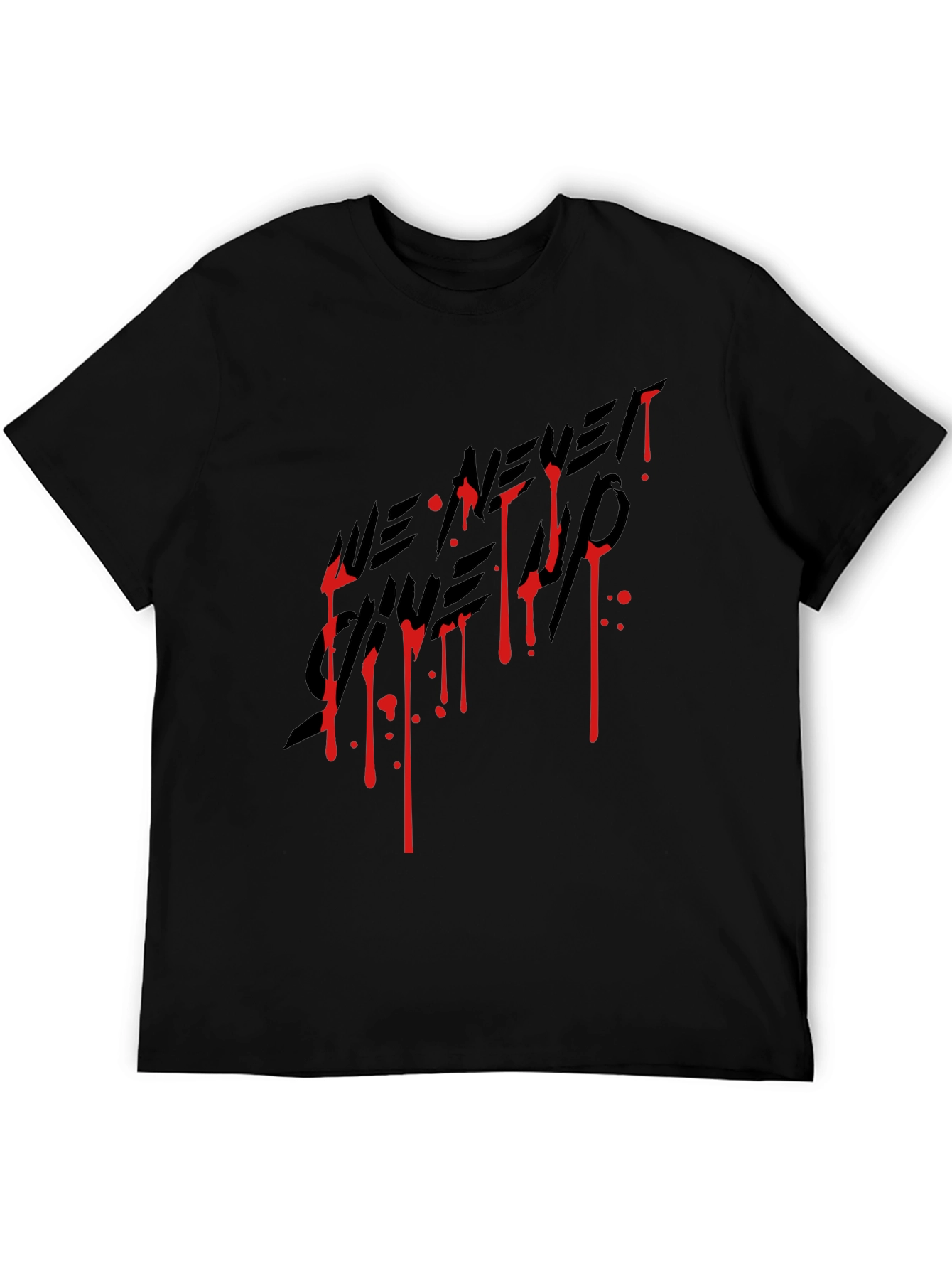 We Never Gave Up Graphic Tee - Black T-Shirt