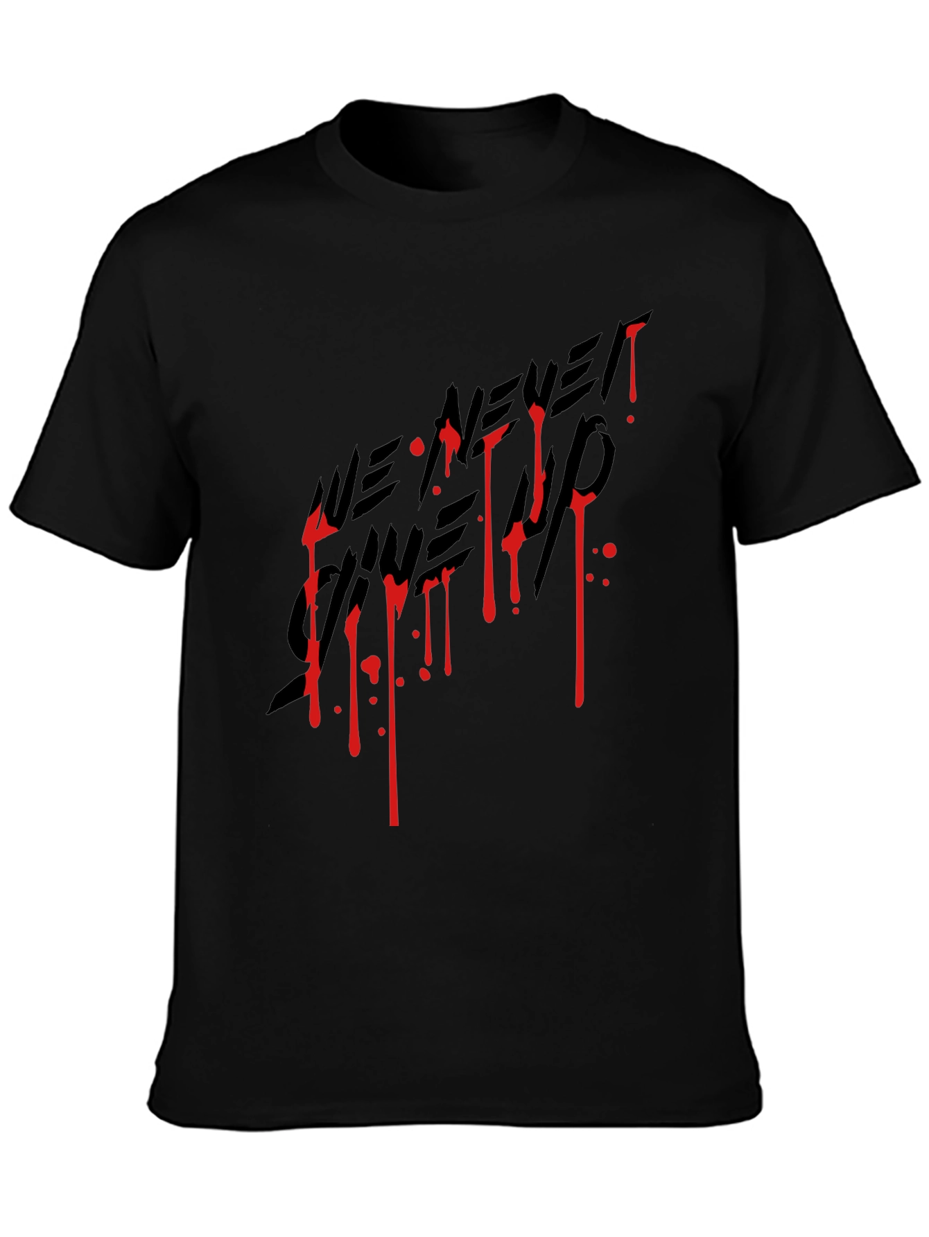 We Never Gave Up Graphic Tee - Black T-Shirt