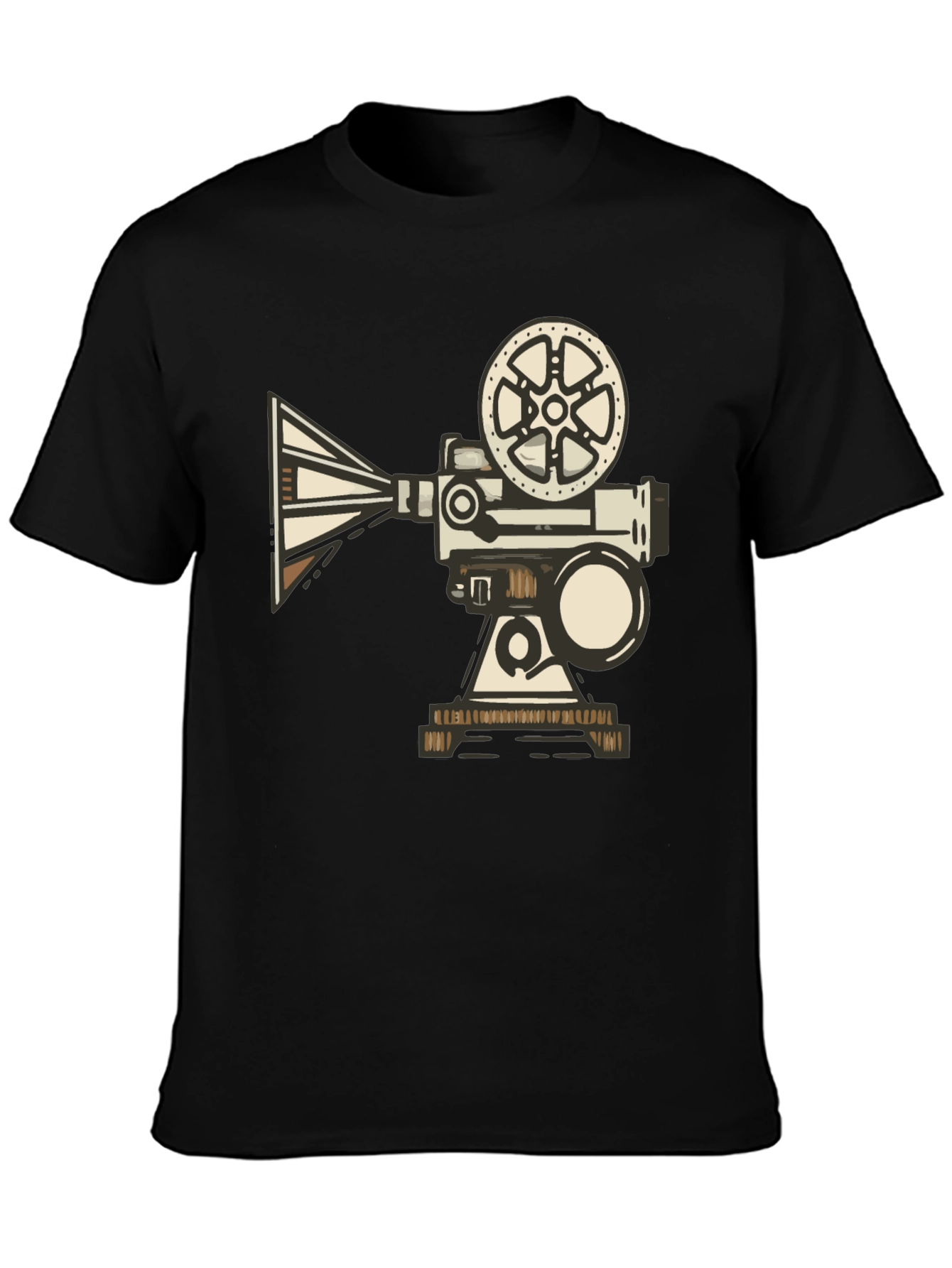 Retro Movie Projector T-Shirt - Black