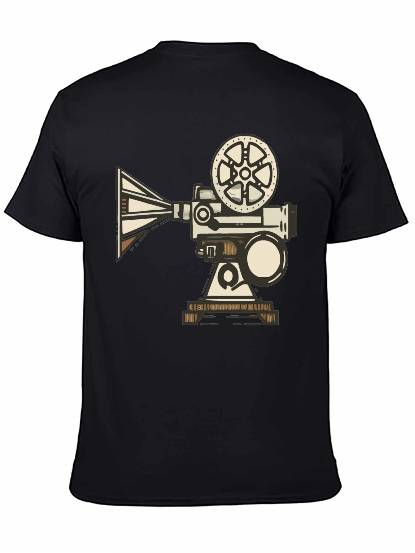 Retro Movie Projector T-Shirt - Black