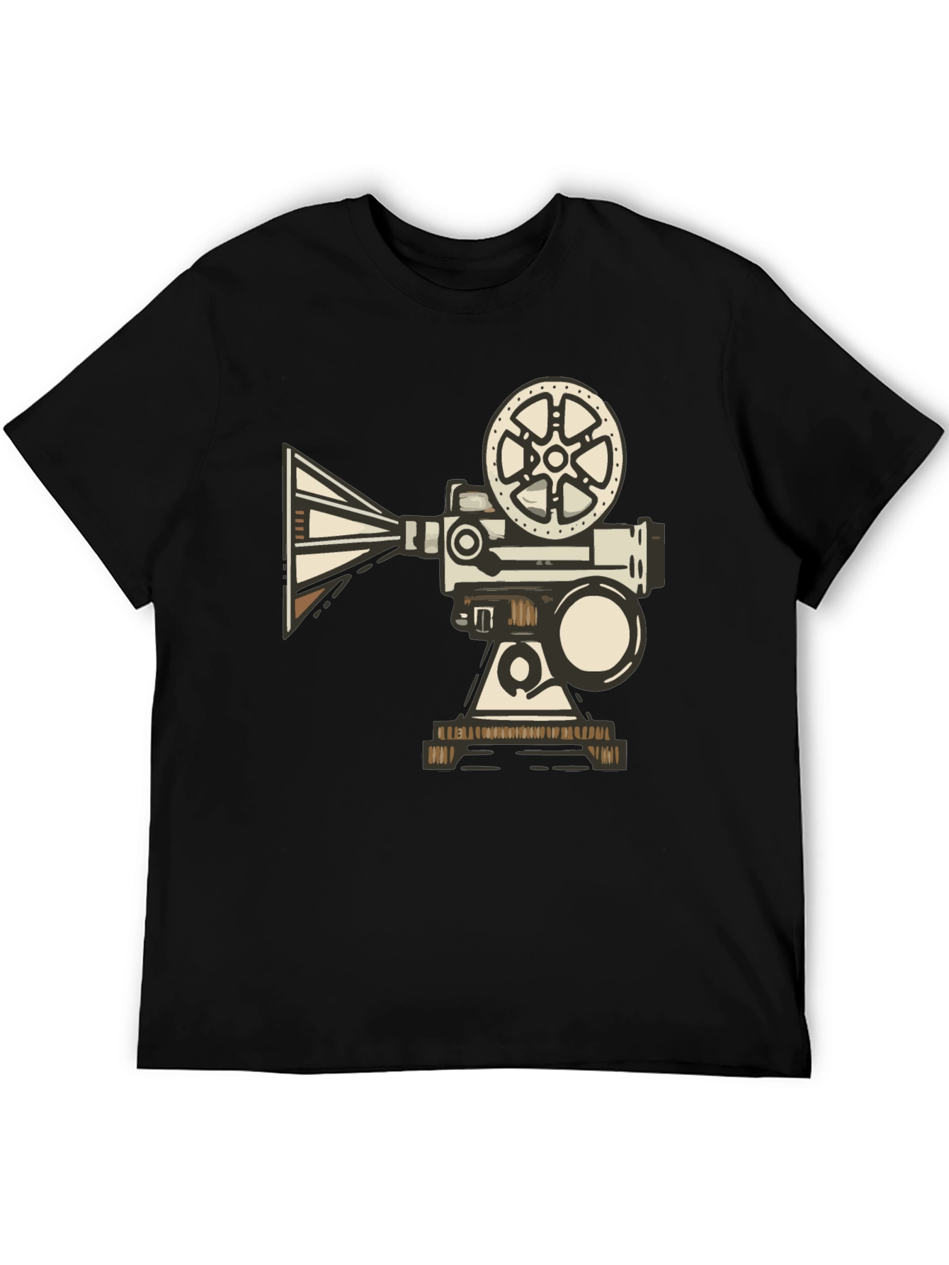 Retro Movie Projector T-Shirt - Black
