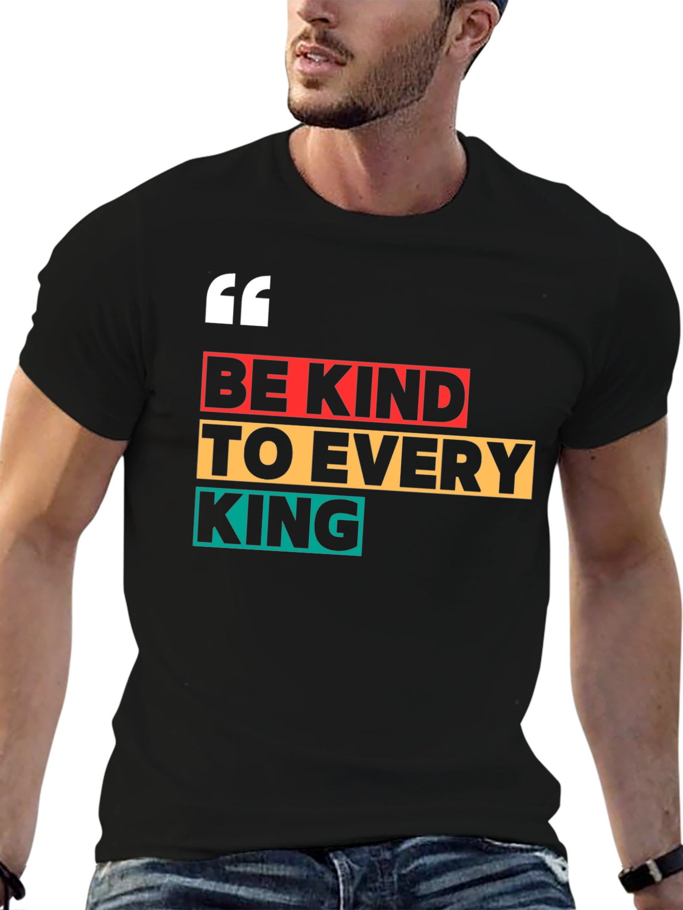 Be Kind To Every King Black Graphic Tee