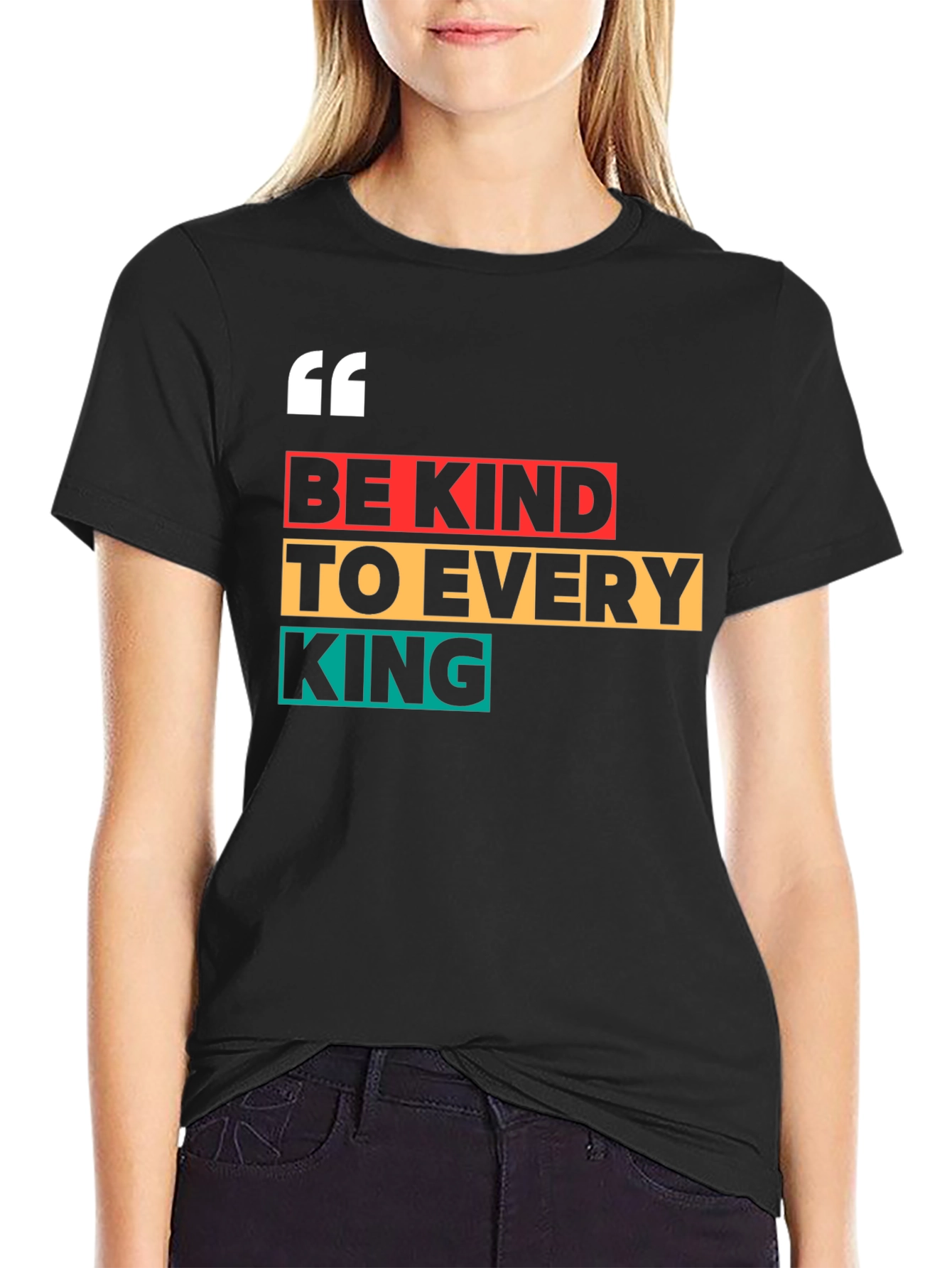 Be Kind To Every King Black Graphic Tee