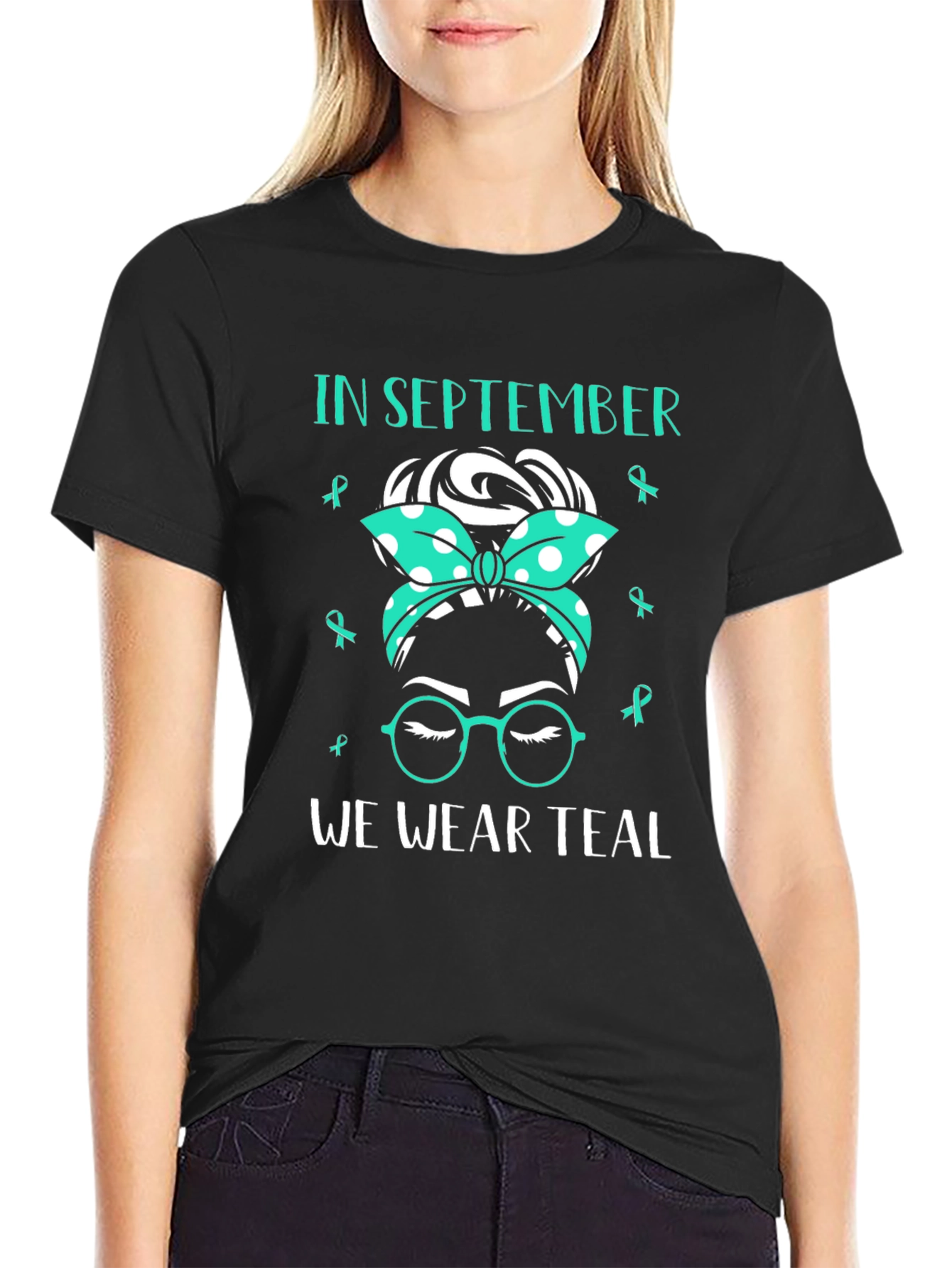September Teal Awareness Ribbon T-Shirt