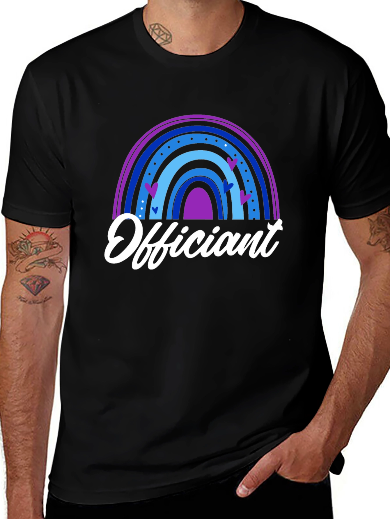 Officiant Rainbow Heart T-Shirt