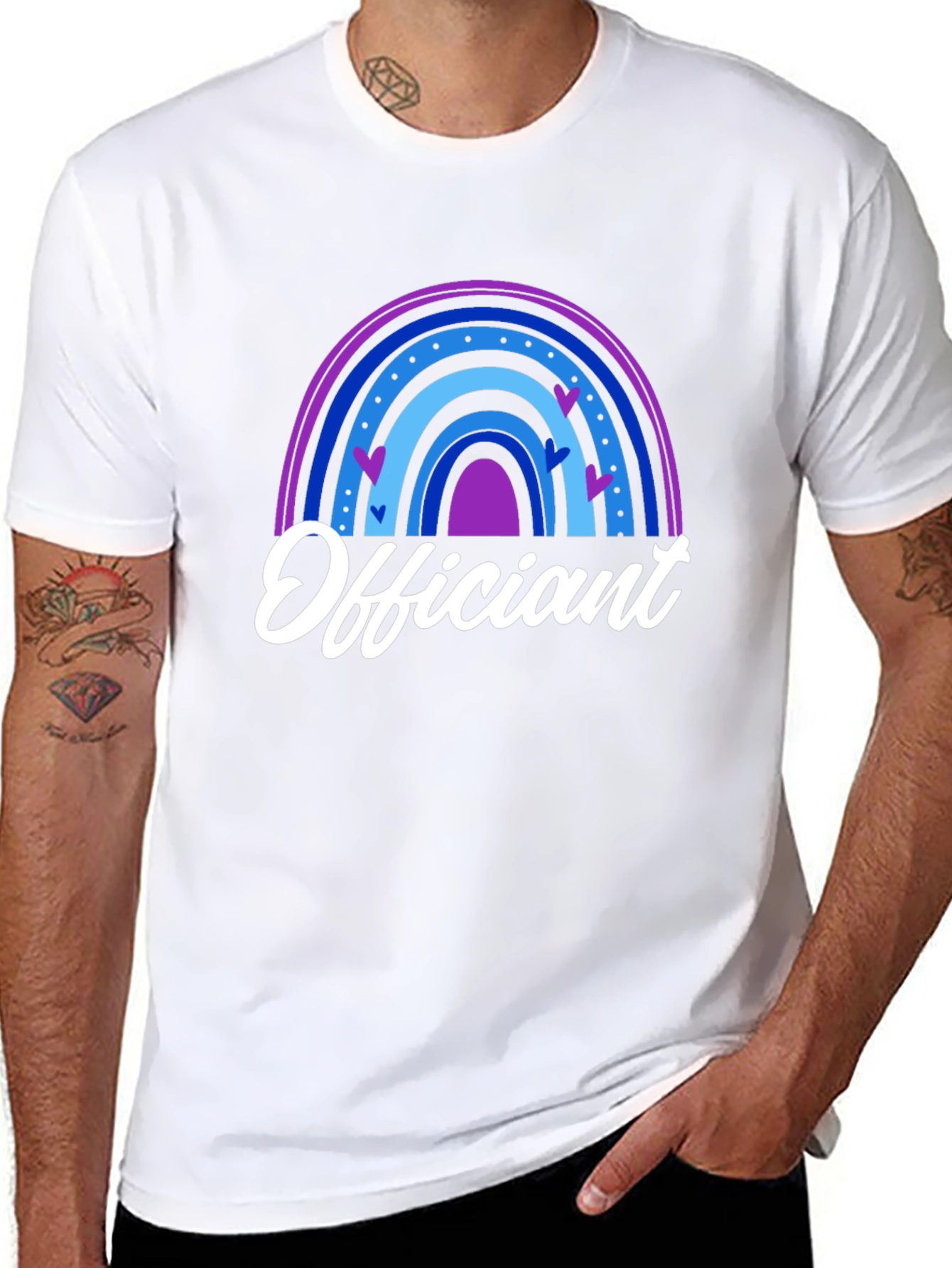 Officiant Rainbow Heart T-Shirt