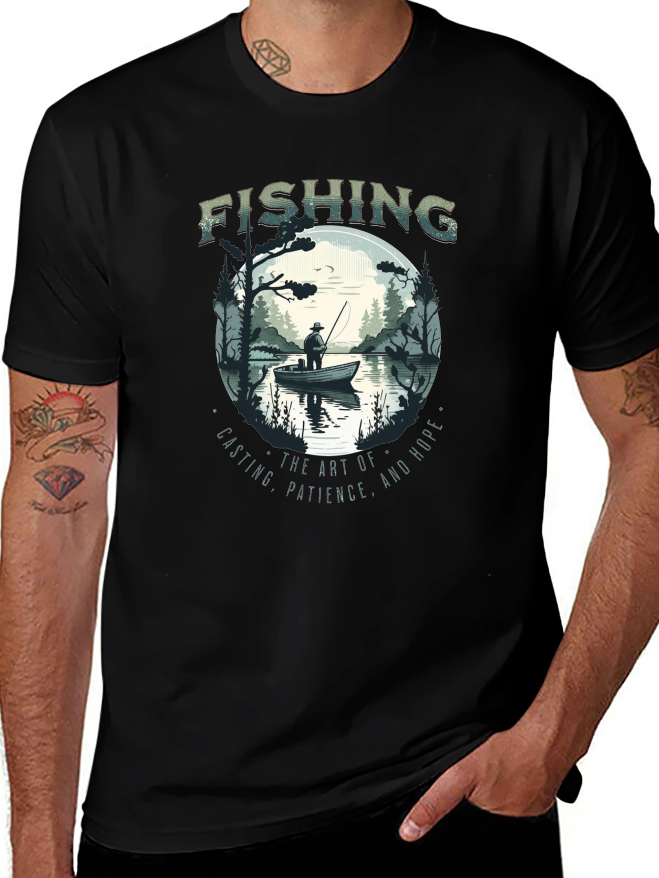 Fishing Graphic Tee - Anglers Art Shirt