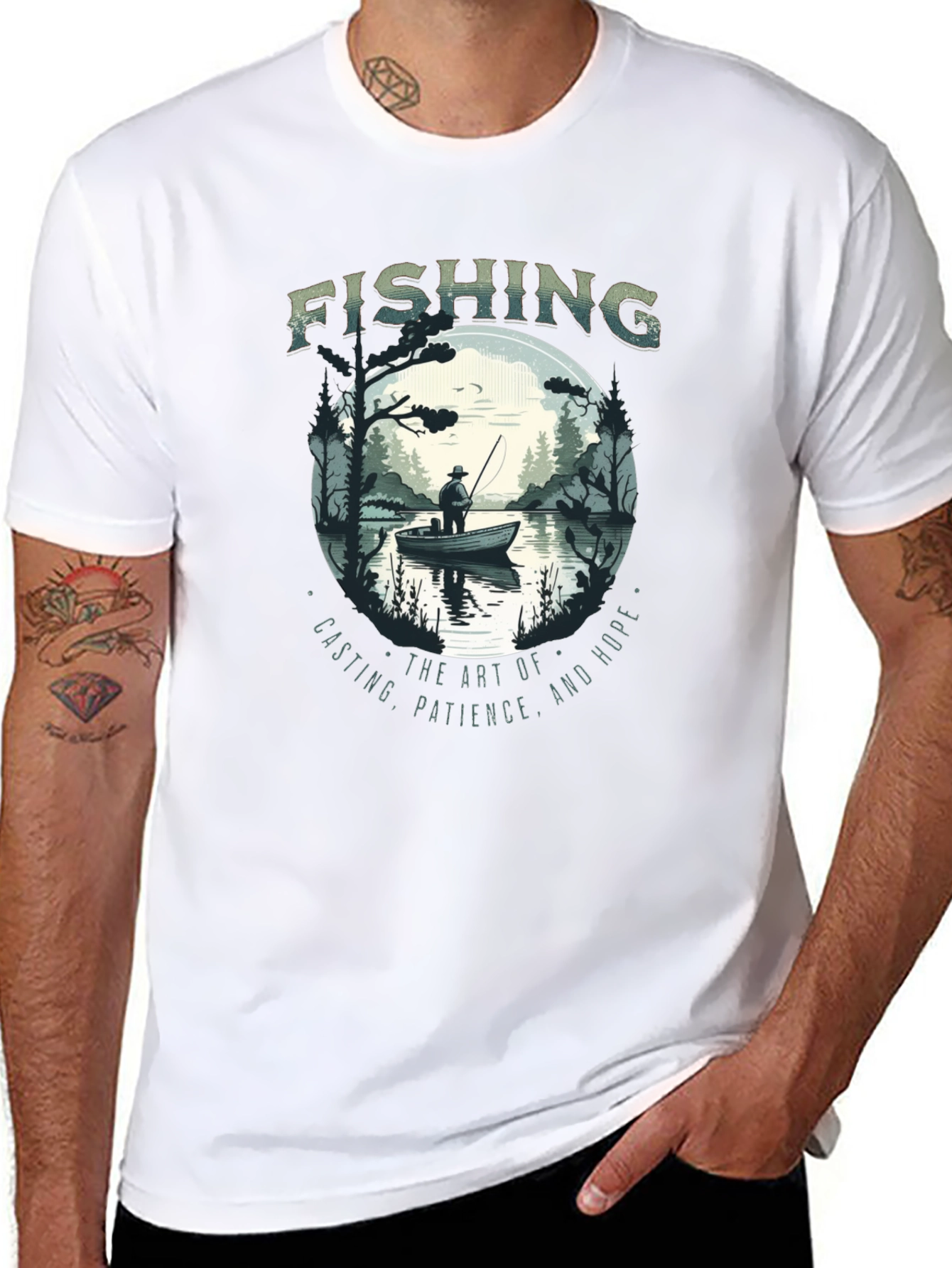 Fishing Graphic Tee - Anglers Art Shirt