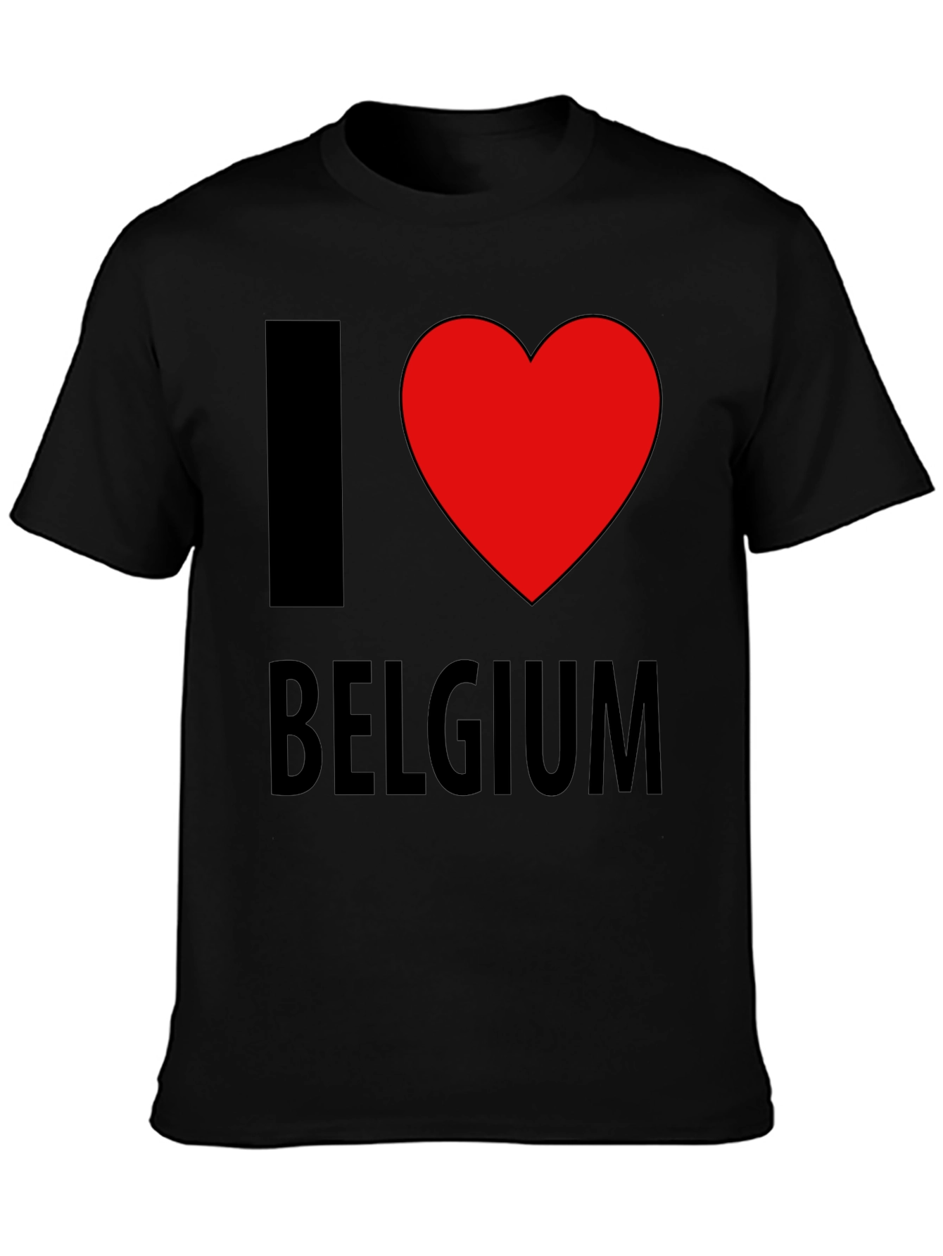 I Heart Belgium Black T-Shirt
