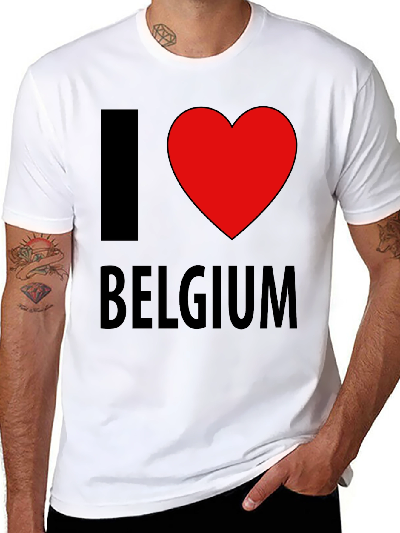 I Heart Belgium Black T-Shirt