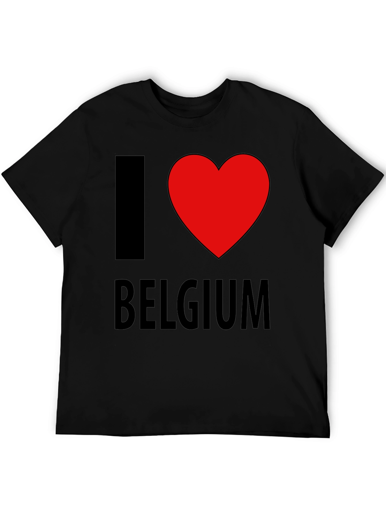 I Heart Belgium Black T-Shirt