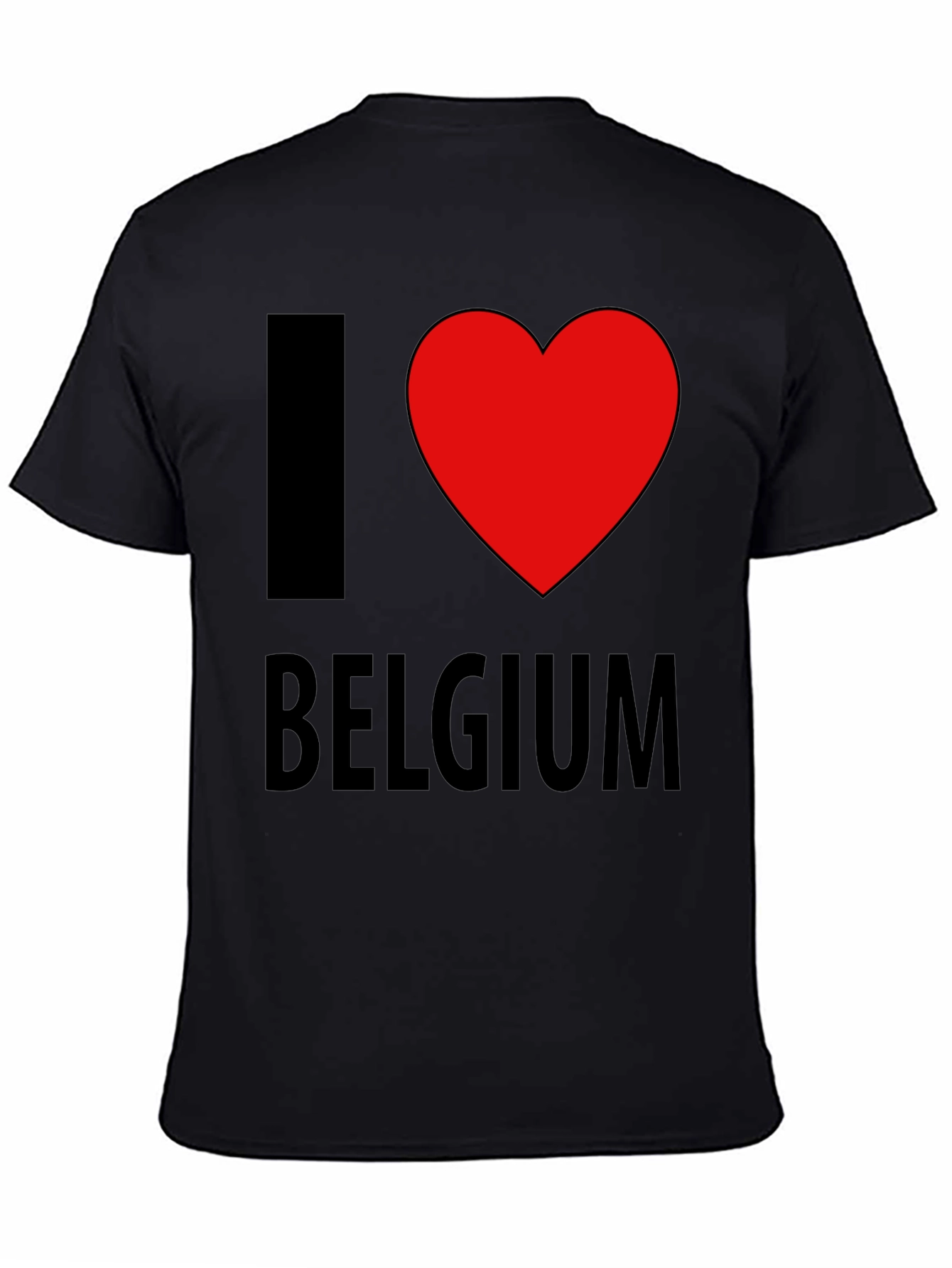 I Heart Belgium Black T-Shirt