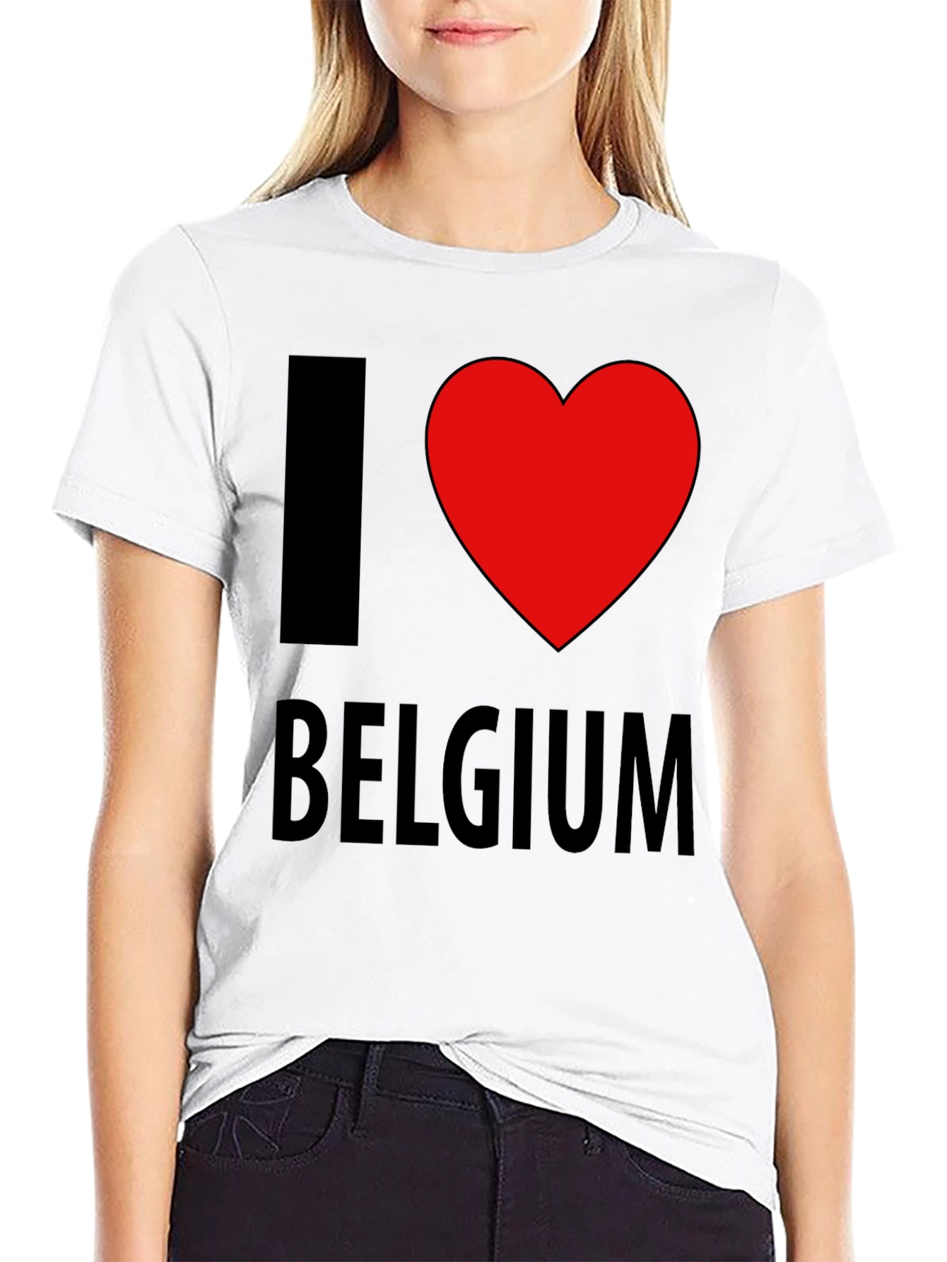 I Heart Belgium Black T-Shirt