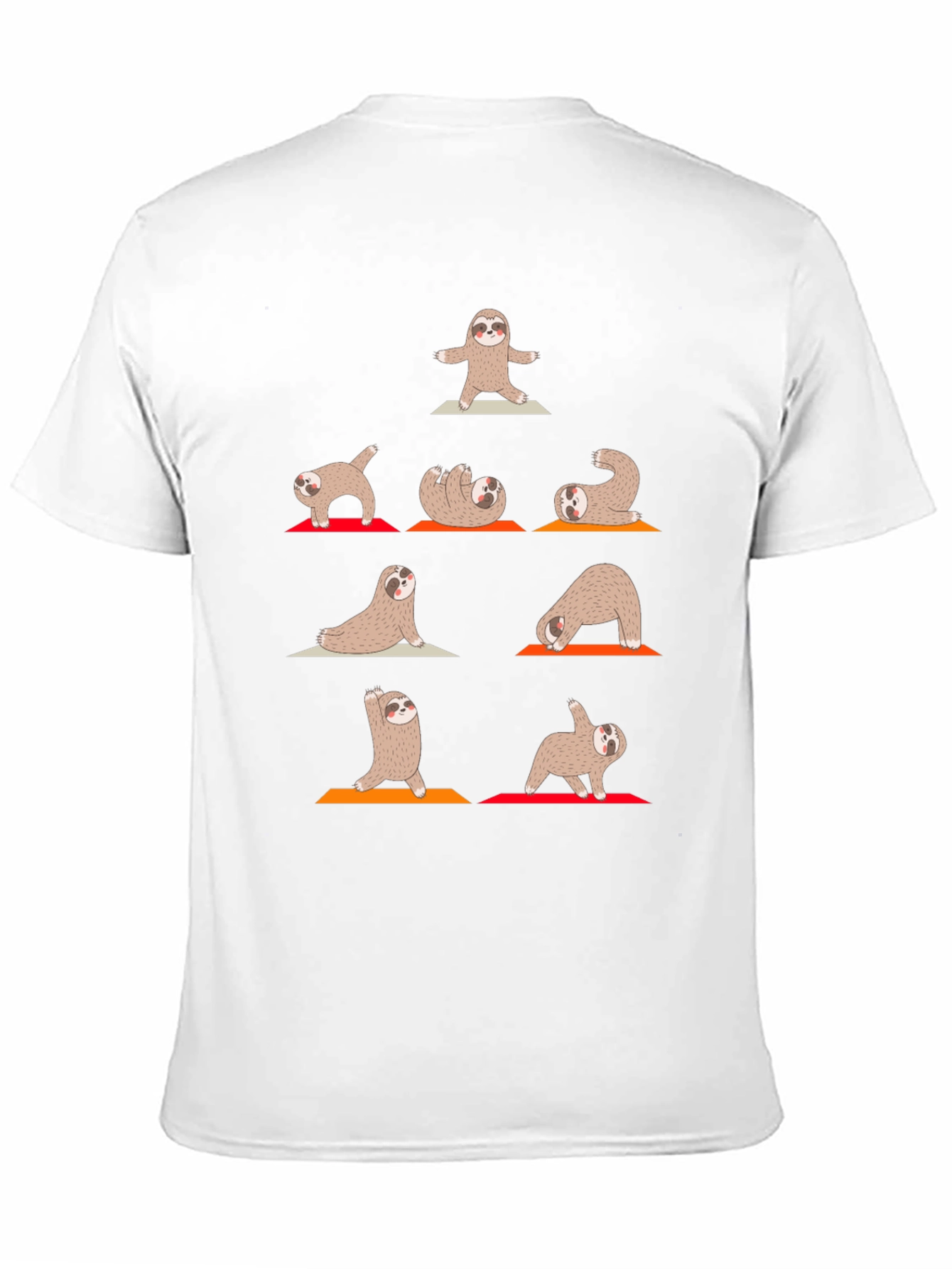 Yoga Sloth Graphic Tee - Black Cotton Comfort