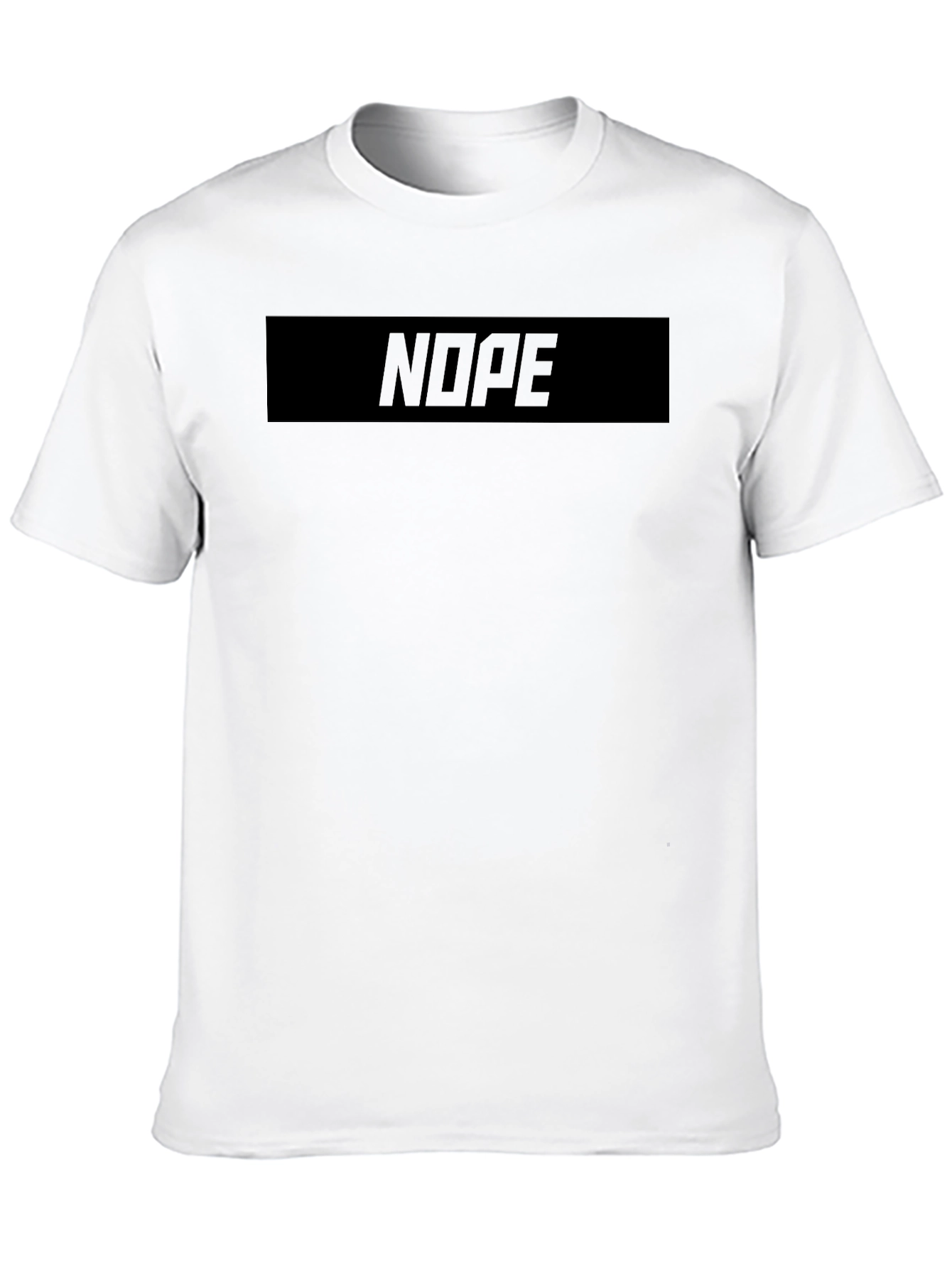 Mens Nope Graphic T-Shirt - Casual Black Tee