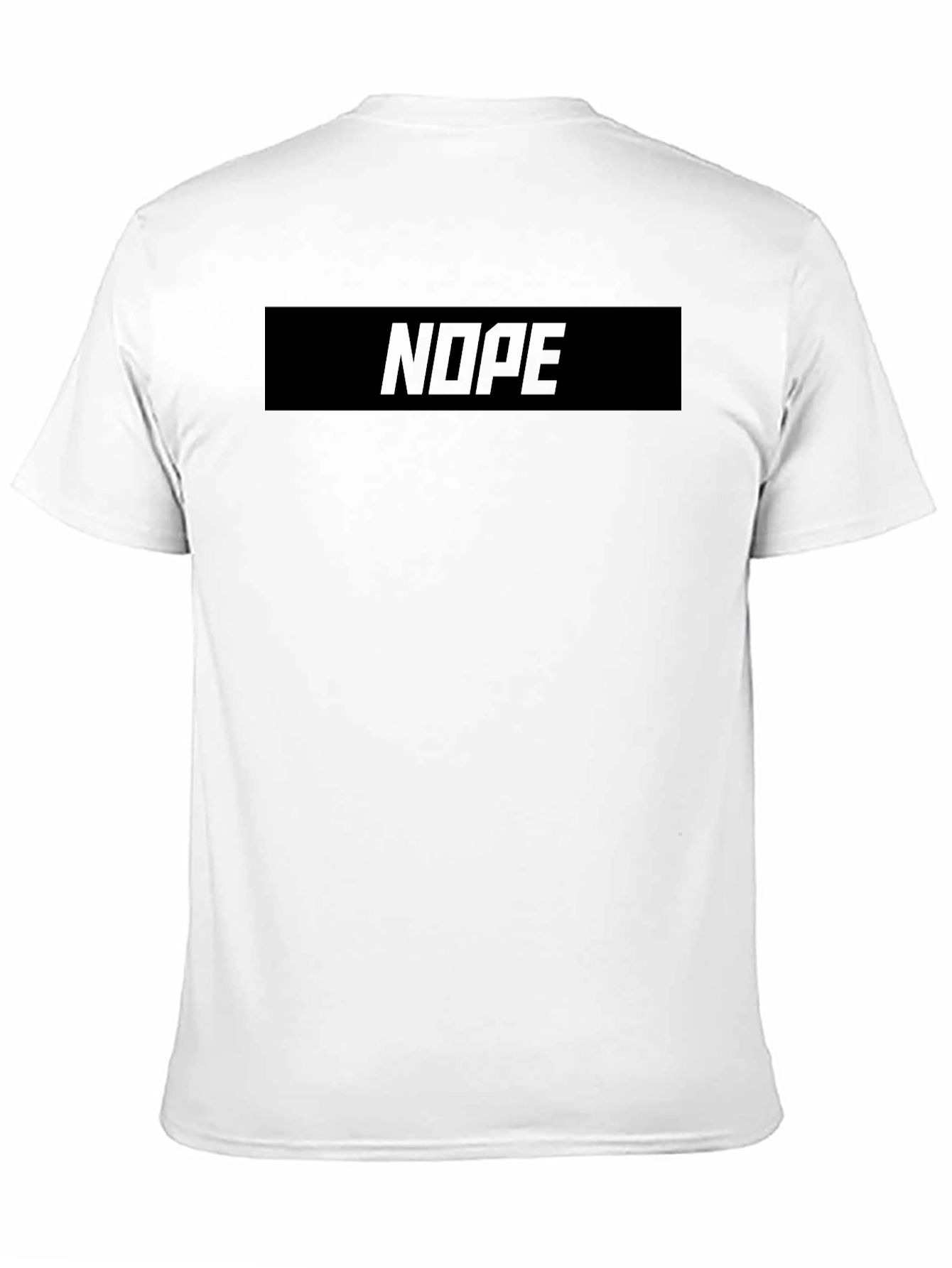 Mens Nope Graphic T-Shirt - Casual Black Tee