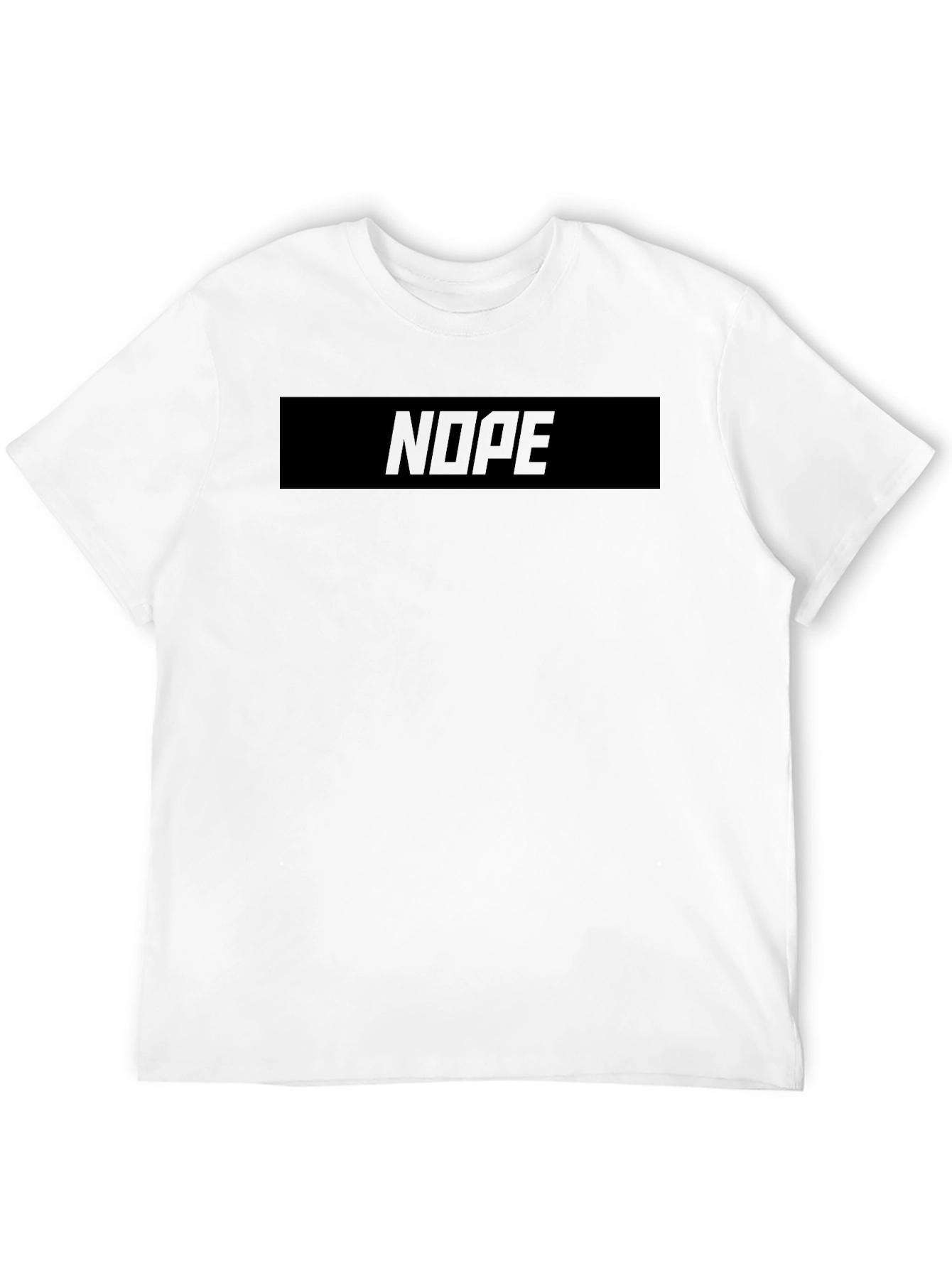 Mens Nope Graphic T-Shirt - Casual Black Tee