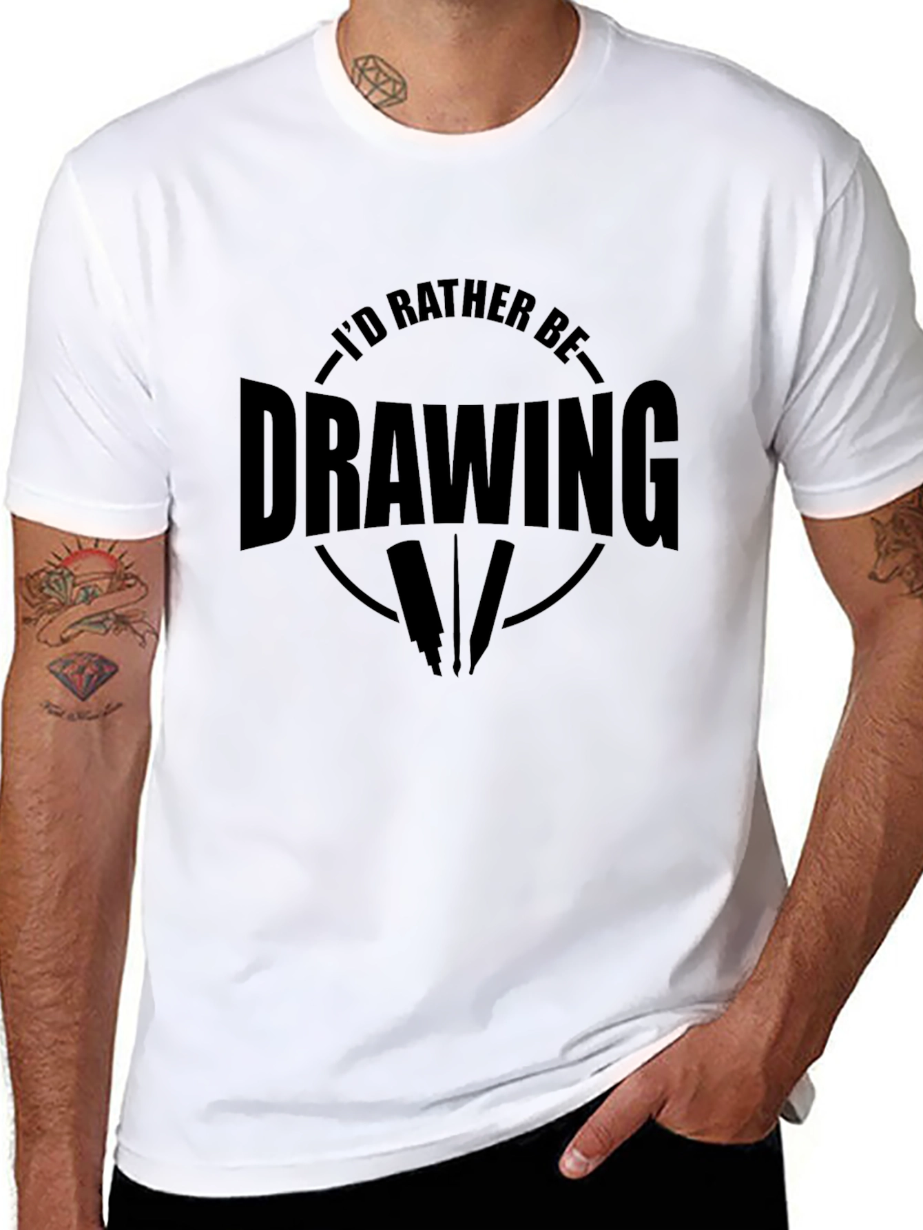 Id Rather Be Drawing T-Shirt - Artist Apparel