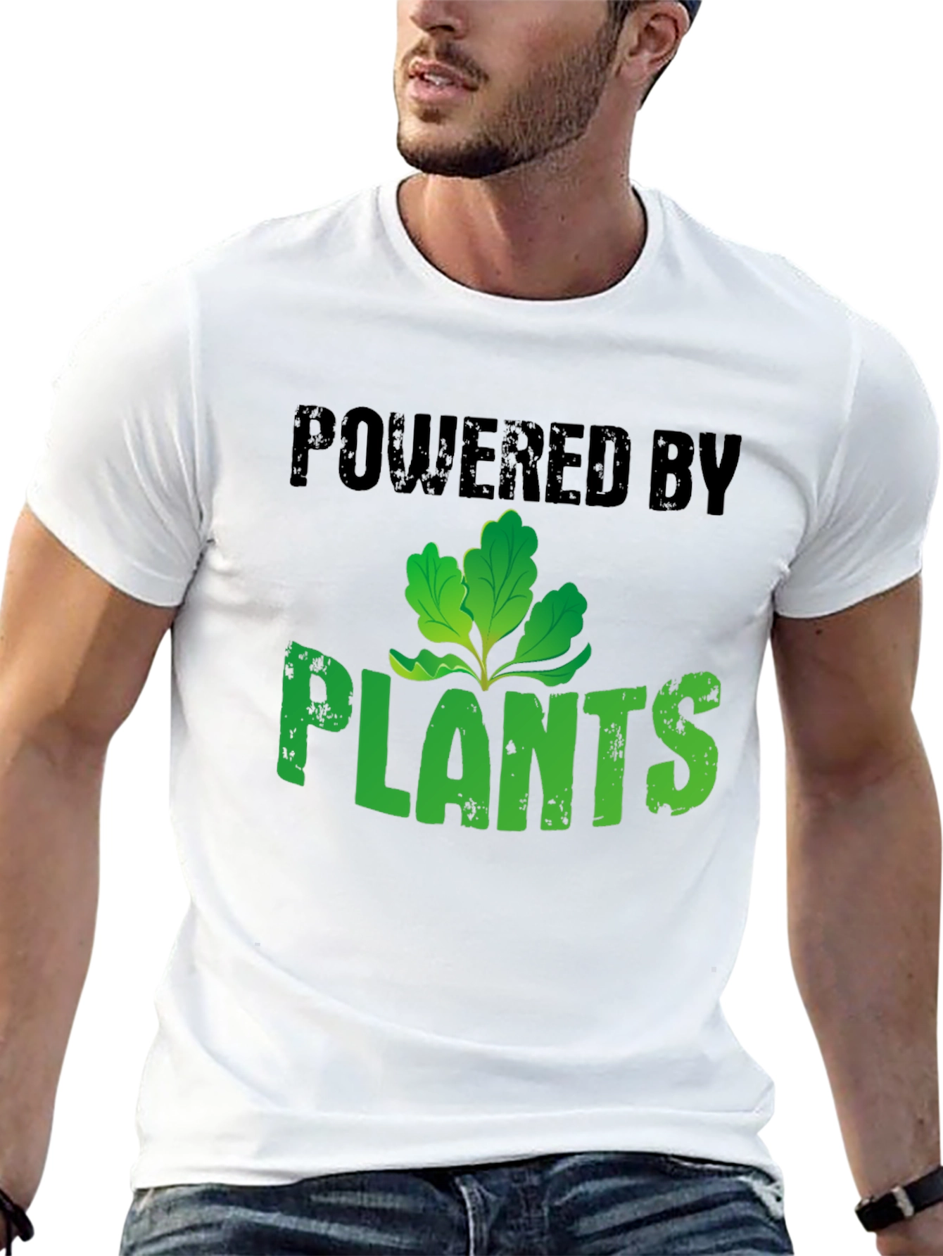 Powered by Plants Graphic Tee - Vegan Lifestyle Shirt