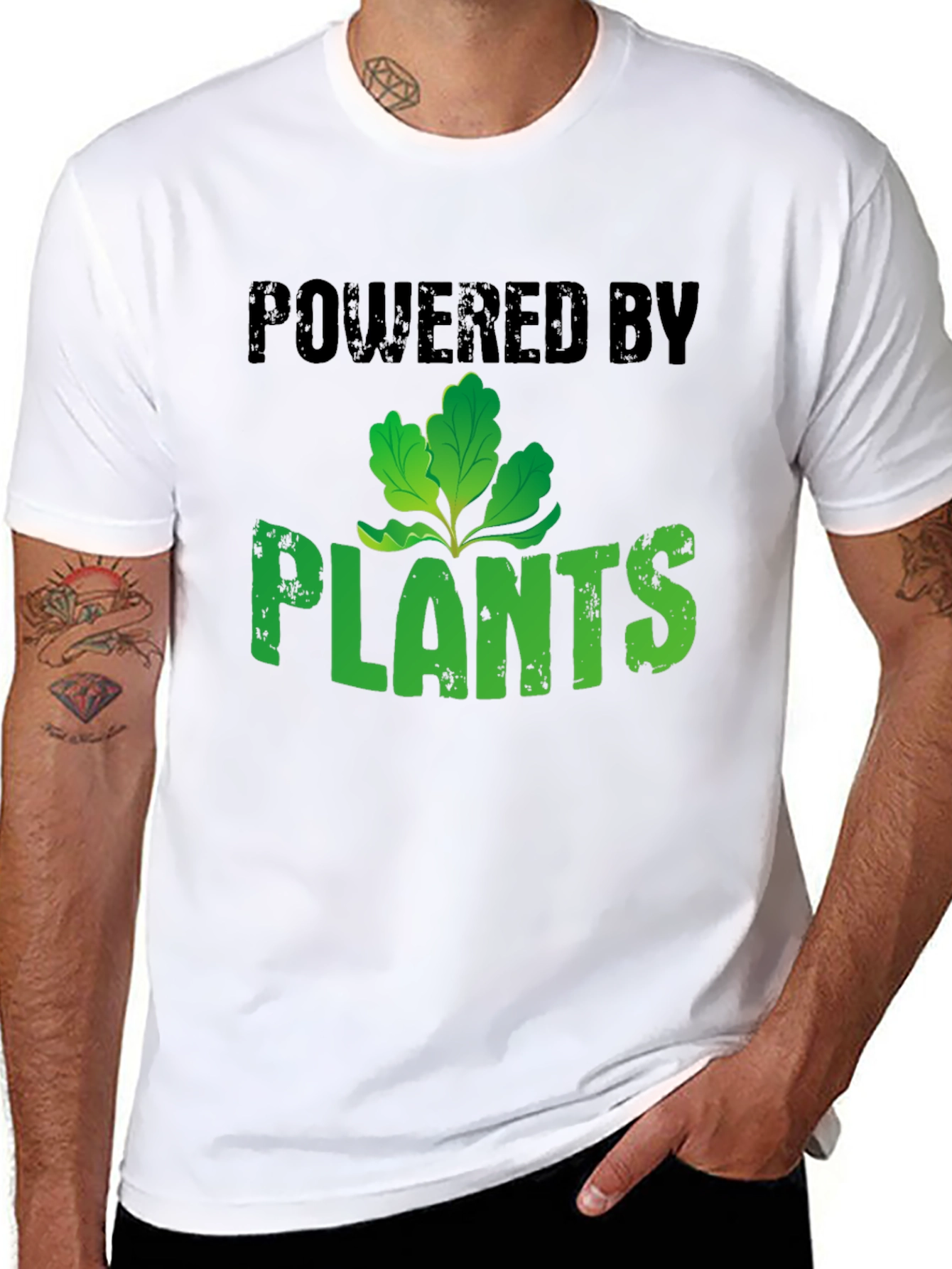 Powered by Plants Graphic Tee - Vegan Lifestyle Shirt