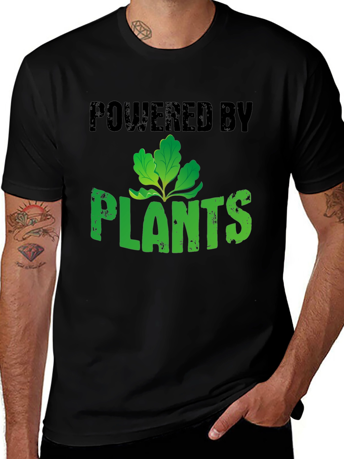 Powered by Plants Graphic Tee - Vegan Lifestyle Shirt