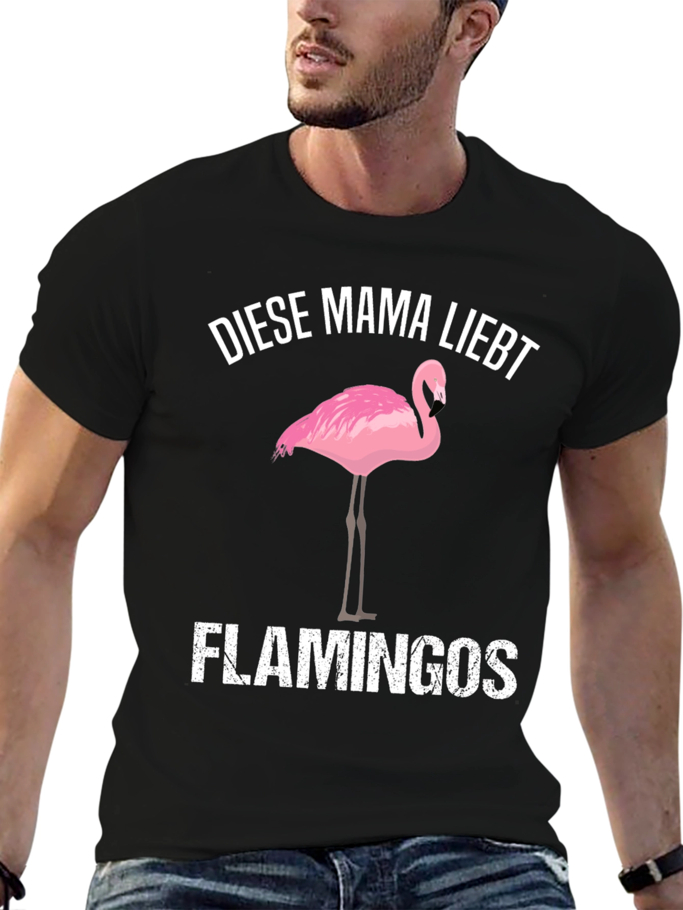 Mama Loves Flamingos Graphic T-Shirt