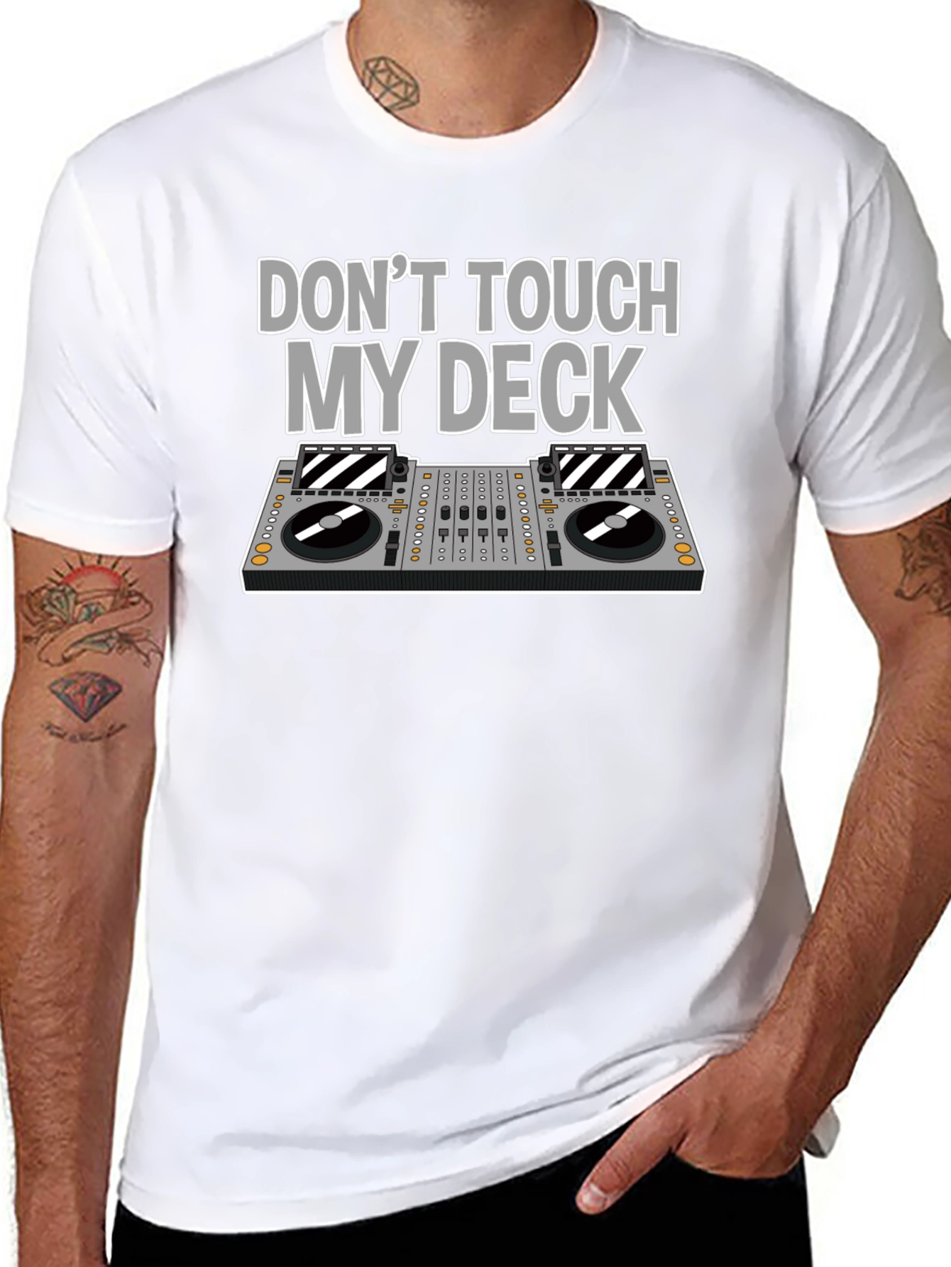 Dont Touch My Deck T-Shirt DJ Black Graphic Tee