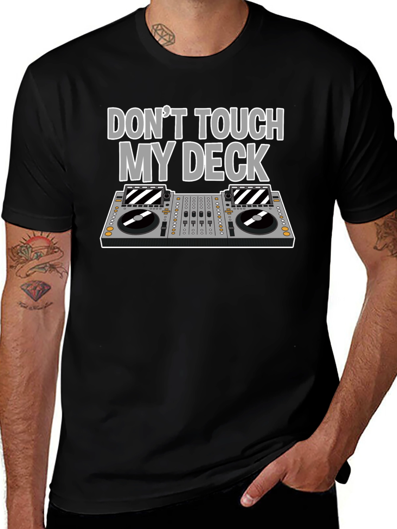 Dont Touch My Deck T-Shirt DJ Black Graphic Tee