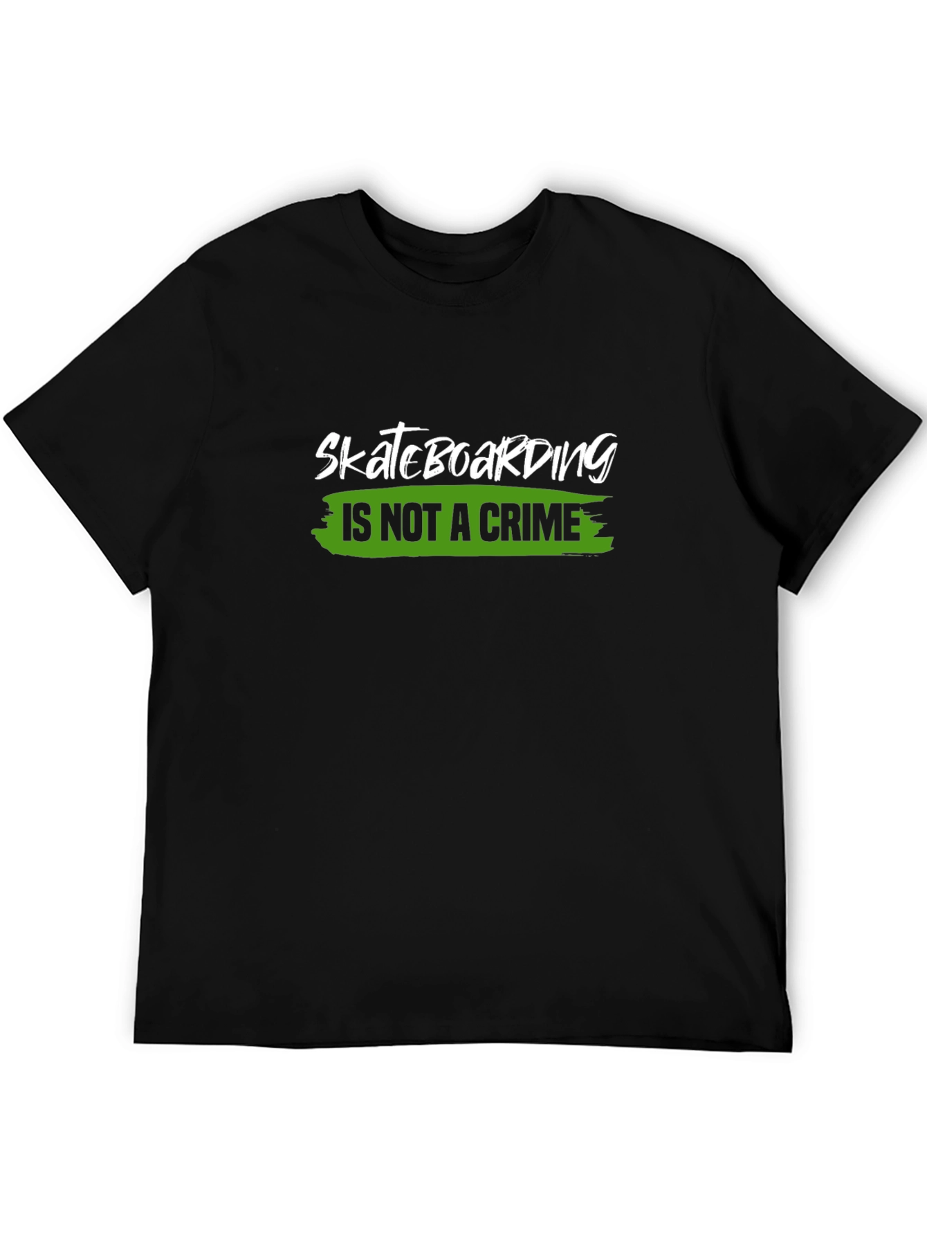 Skateboarding is Not a Crime Black T-Shirt