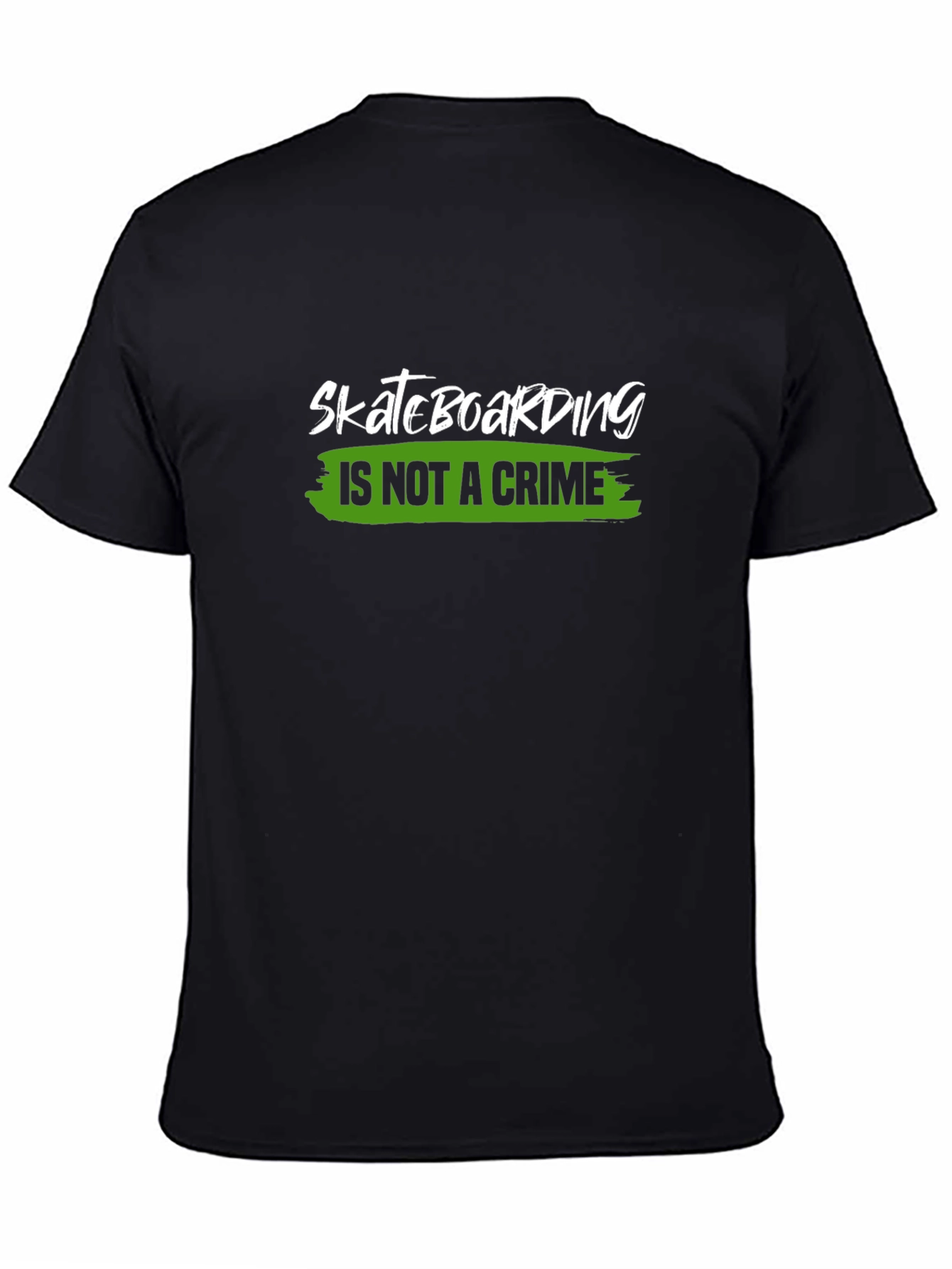 Skateboarding is Not a Crime Black T-Shirt