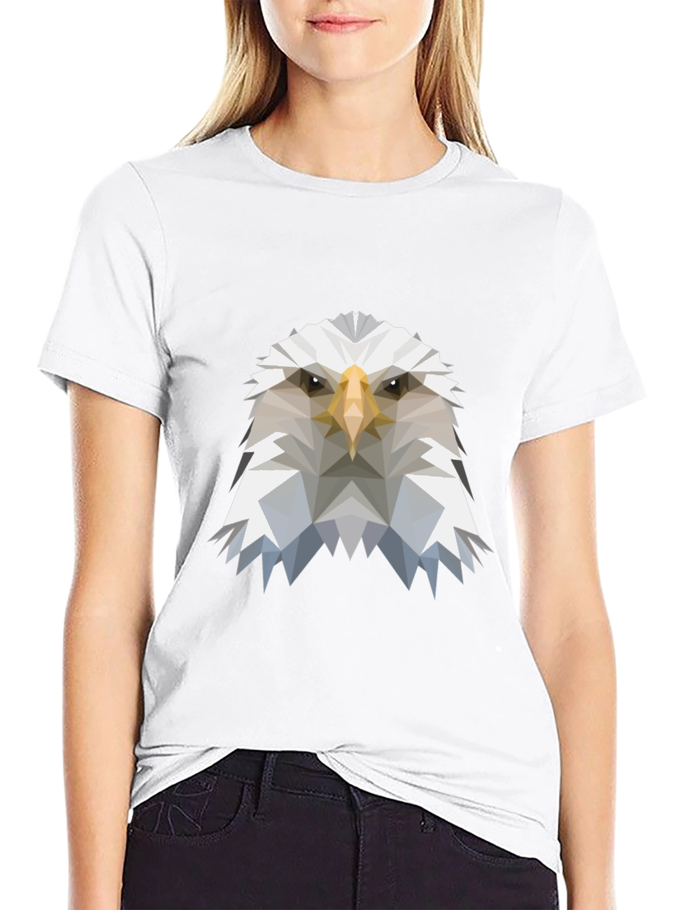 Geometric Eagle Graphic Tee - Modern Mens T-Shirt