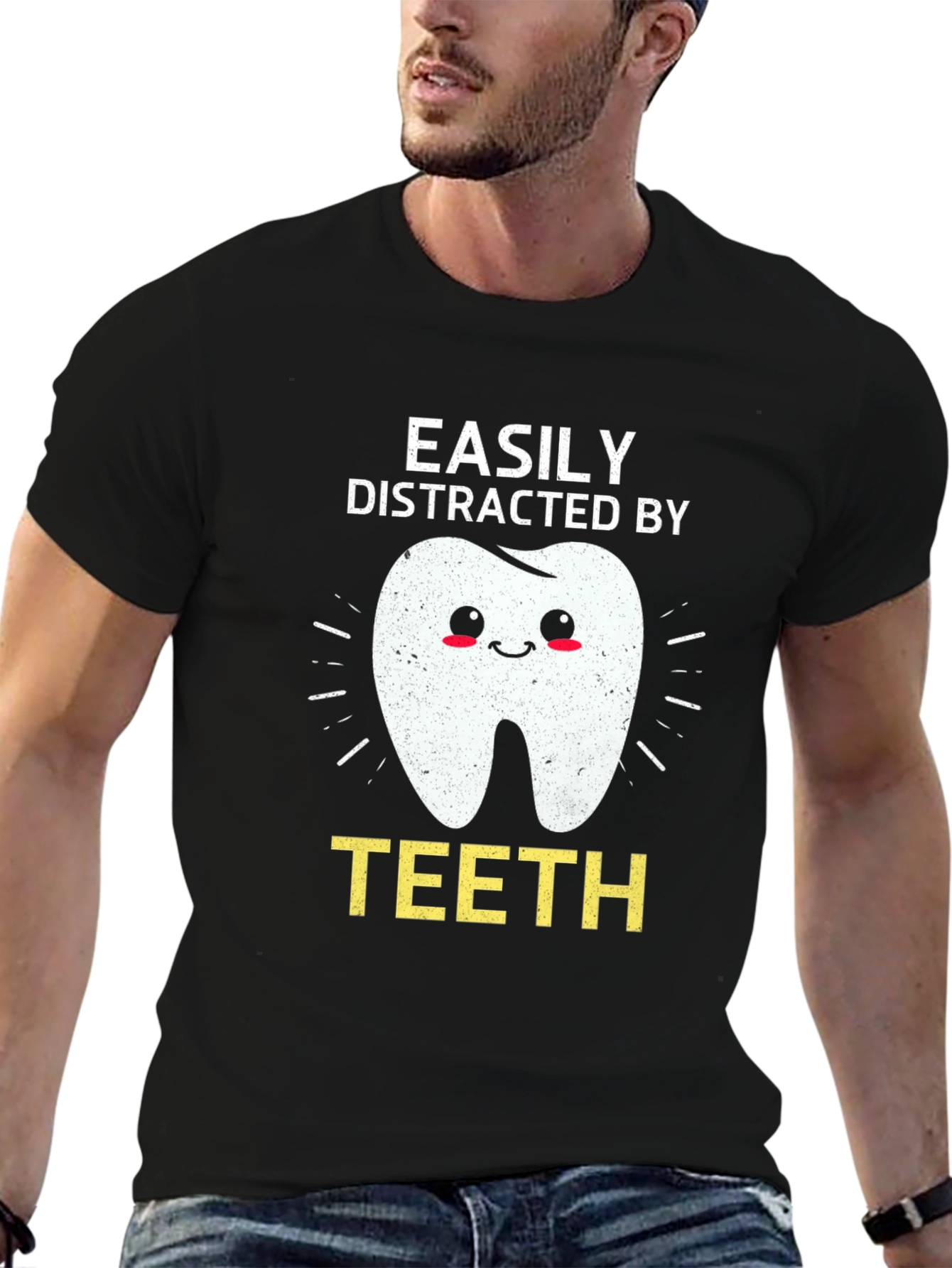 Easily Distracted By Teeth Graphic Tee