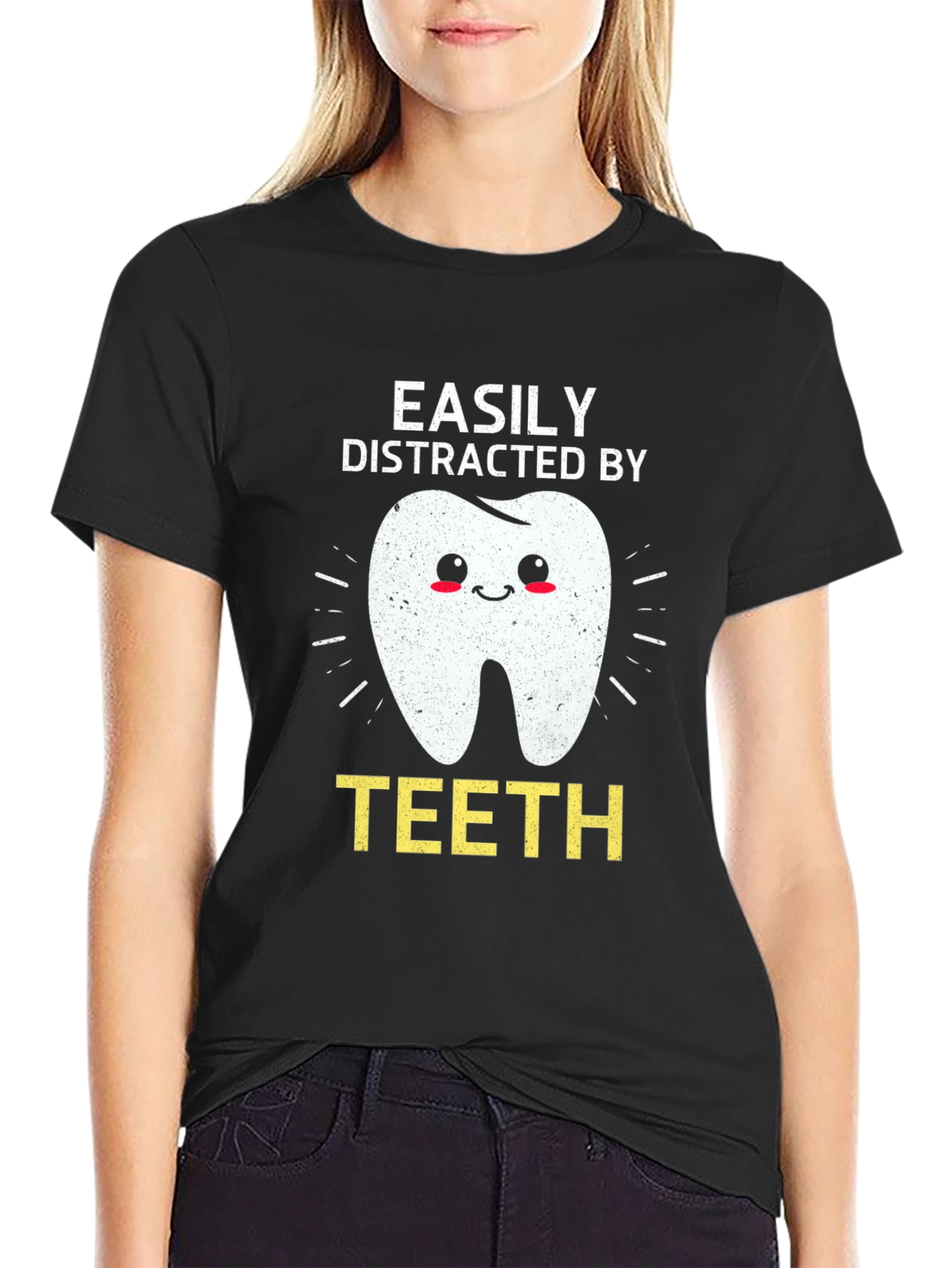 Easily Distracted By Teeth Graphic Tee