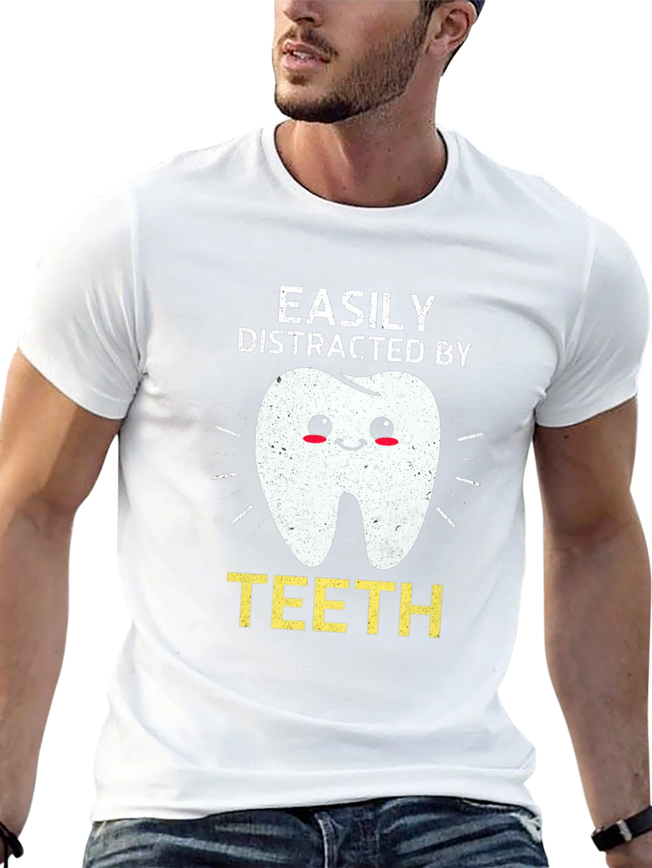 Easily Distracted By Teeth Graphic Tee