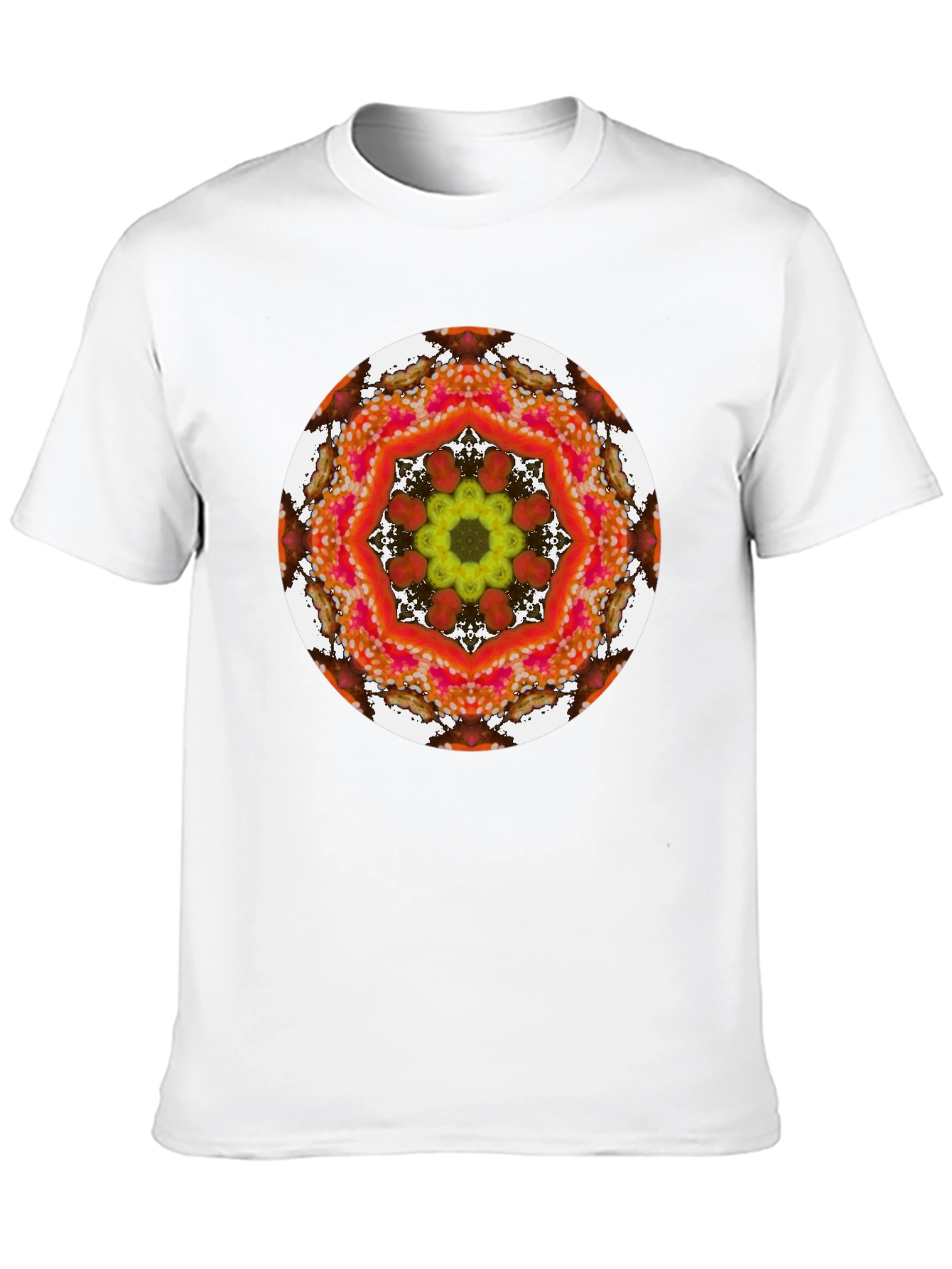 Vibrant Floral Kaleidoscope Graphic Tee