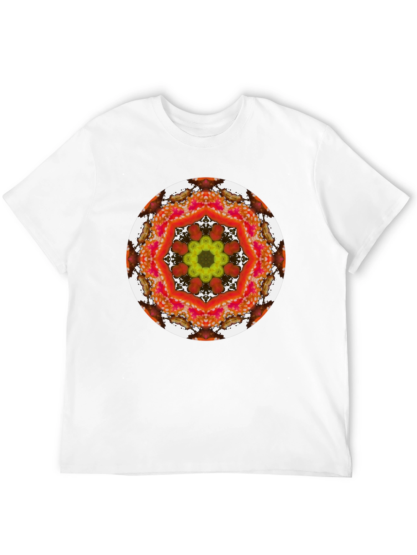 Vibrant Floral Kaleidoscope Graphic Tee